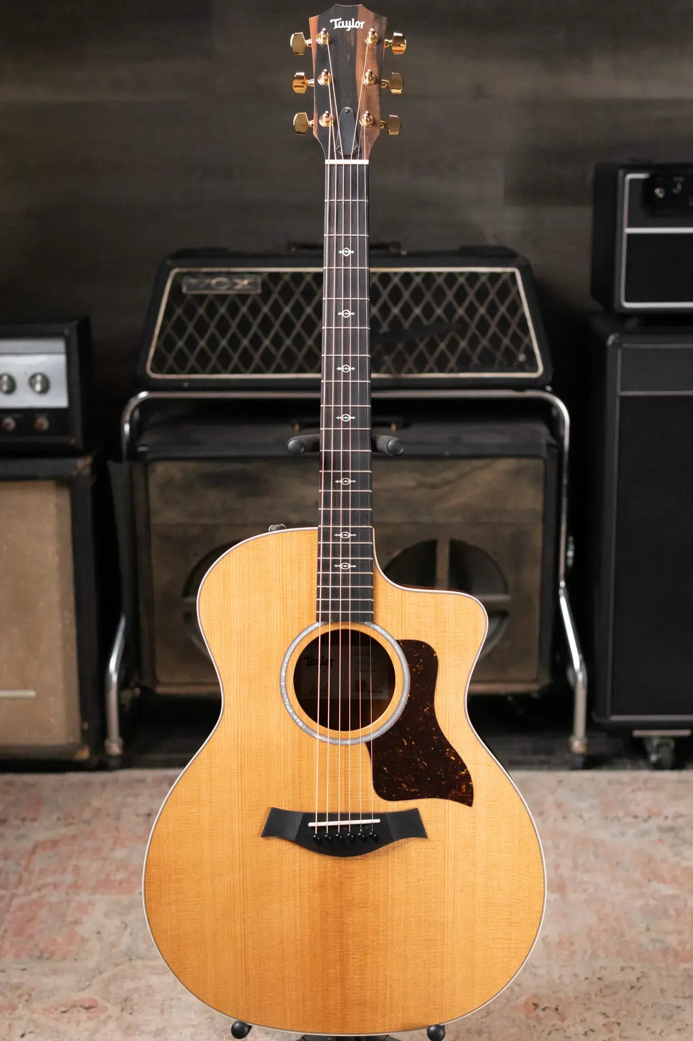 Taylor 214ce-K DLX Grand Auditorium Acoustic/Electric Guitar with Hardshell Case - Factory Demo
