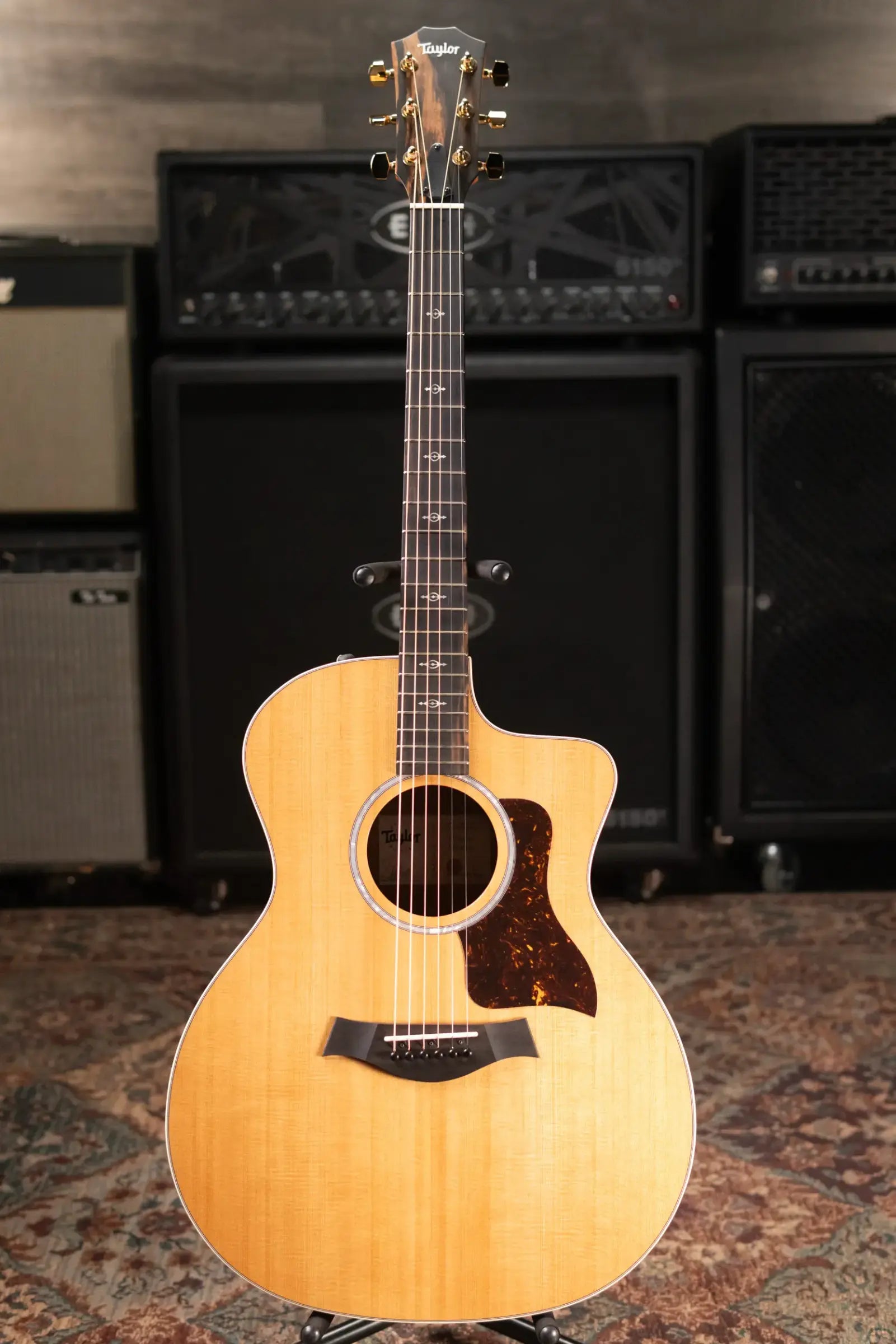 Taylor 214ce-K DLX Grand Auditorium Acoustic/Electric Guitar with Hardshell Case