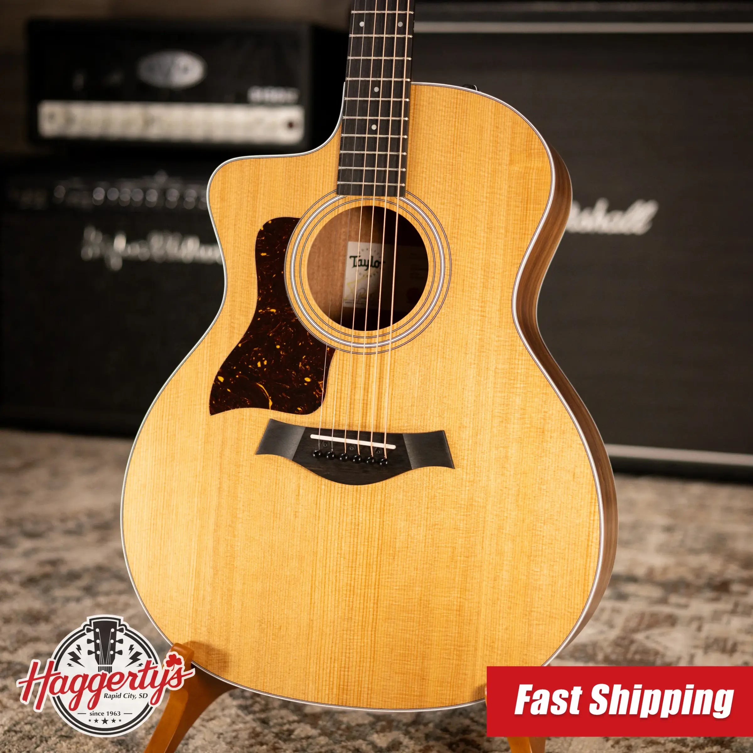 Taylor 214ce - K Koa/Spruce Left Handed Acoustic/Electric Guitar - Natural with Gig Bag