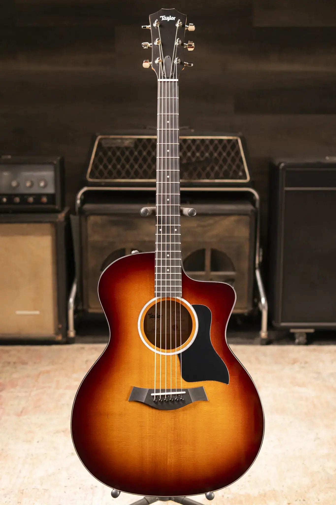 Taylor 214ce-K SB Plus Grand Auditorium Acoustic/Electric Guitar - Sunburst with Aerocase