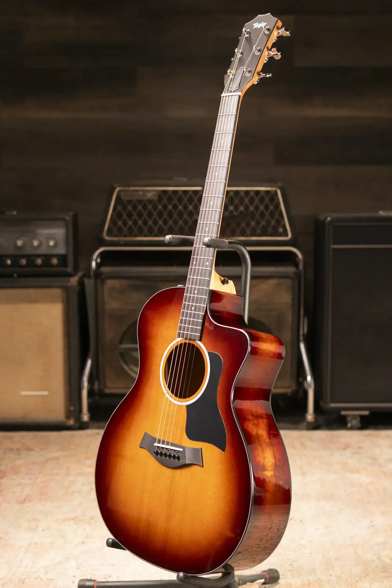 Taylor 214ce-K SB Plus Grand Auditorium Acoustic/Electric Guitar - Sunburst with Aerocase