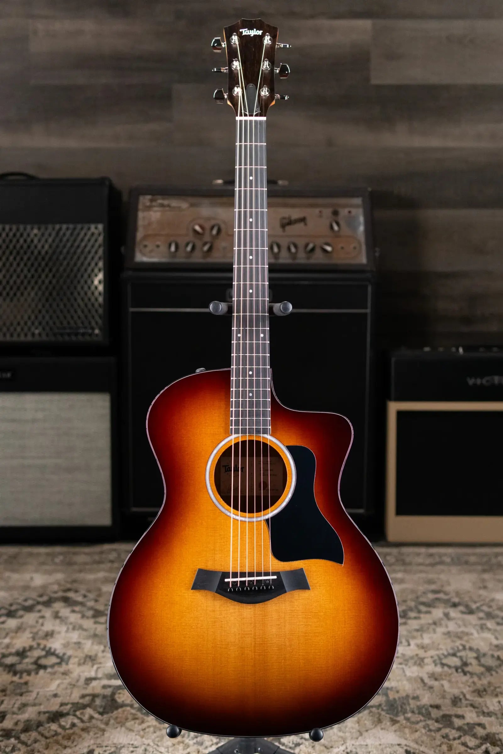 Taylor 214ce-K SB Plus Grand Auditorium Acoustic/Electric Guitar - Sunburst with Aerocase