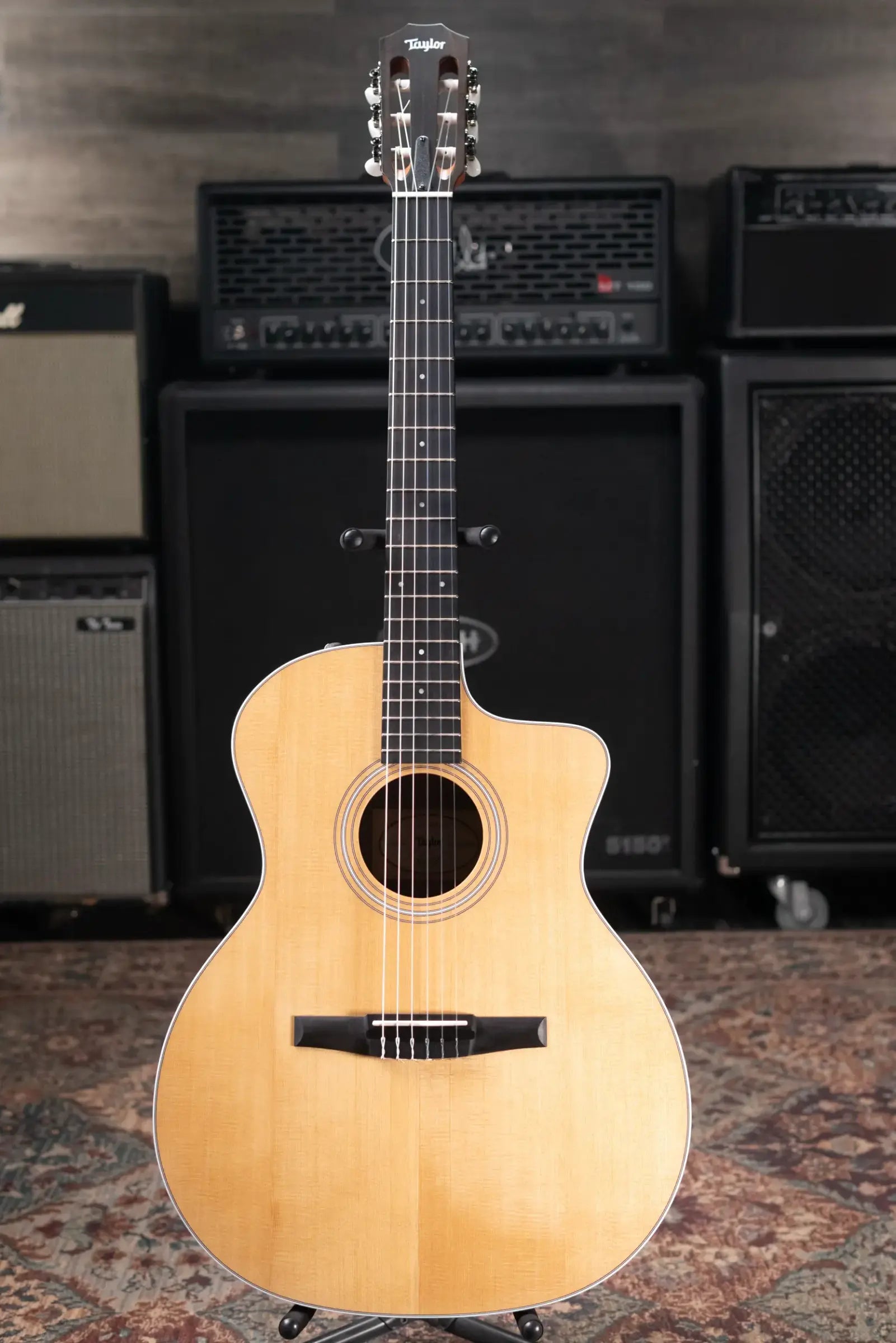 Taylor 214ce-N Nylon Grand Auditorium Acoustic/Electric Guitar with Gig Bag