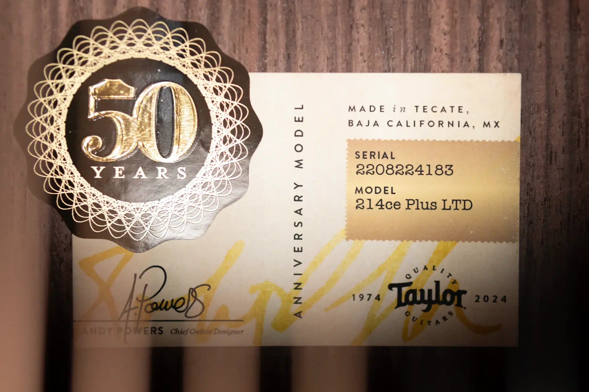 Taylor 214ce Plus LTD 50th Anniversary Grand Auditorium Acoustic/Electric with Aerocase