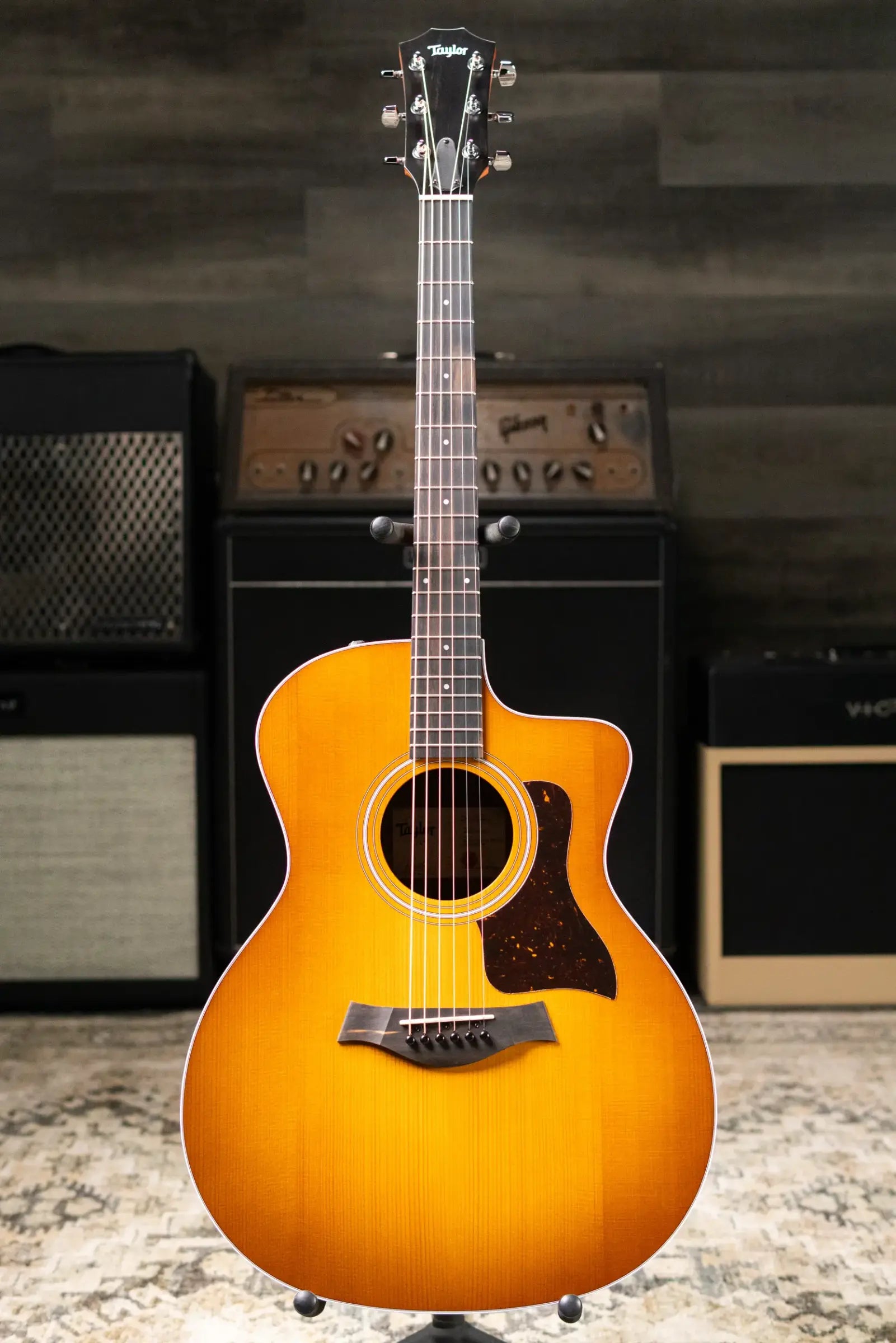 Taylor 214ce Special Edition Grand Auditorium Acoustic/Electric Guitar - Honeyburst with Gig Bag