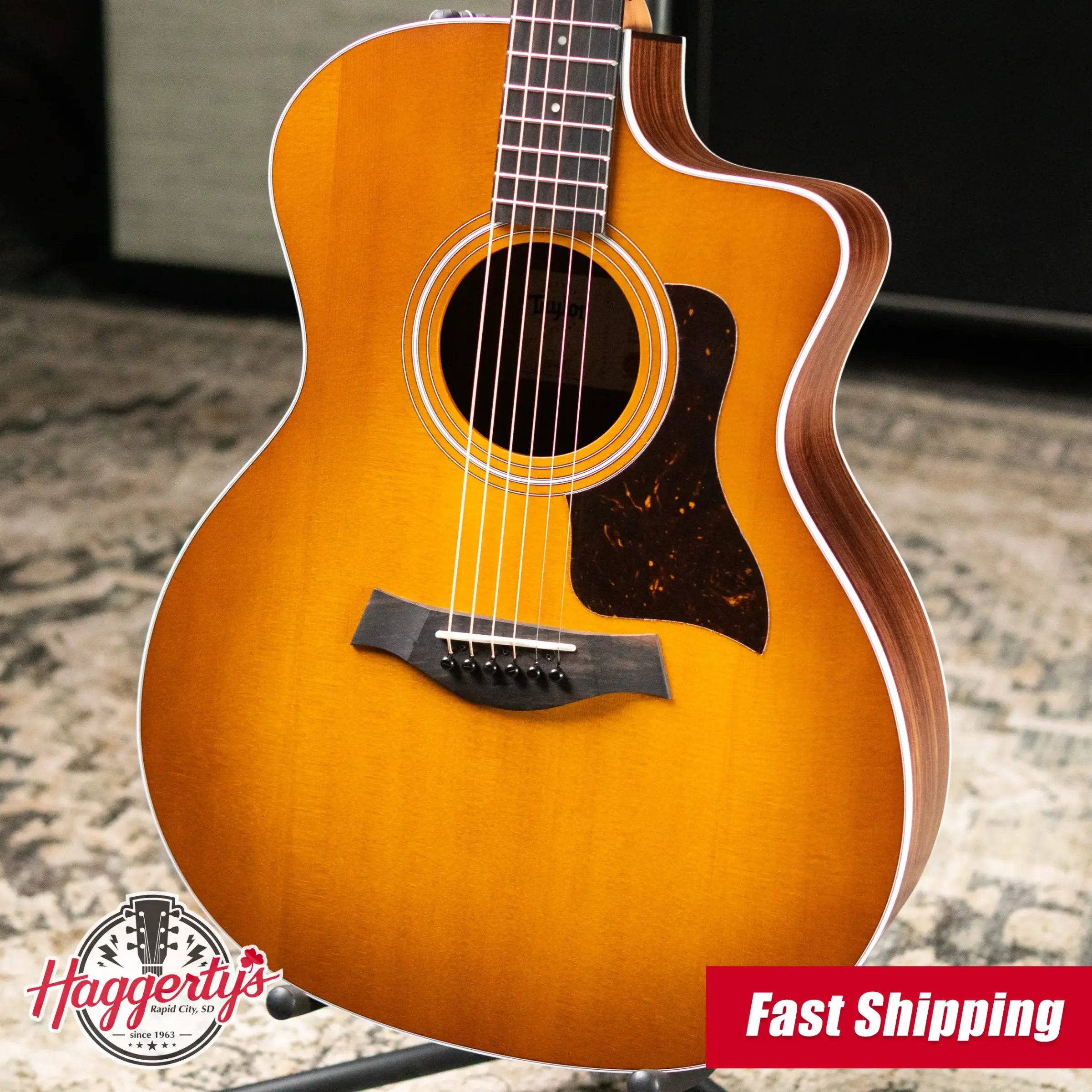 Taylor 214ce Special Edition Grand Auditorium Acoustic/Electric Guitar - Honeyburst with Gig Bag