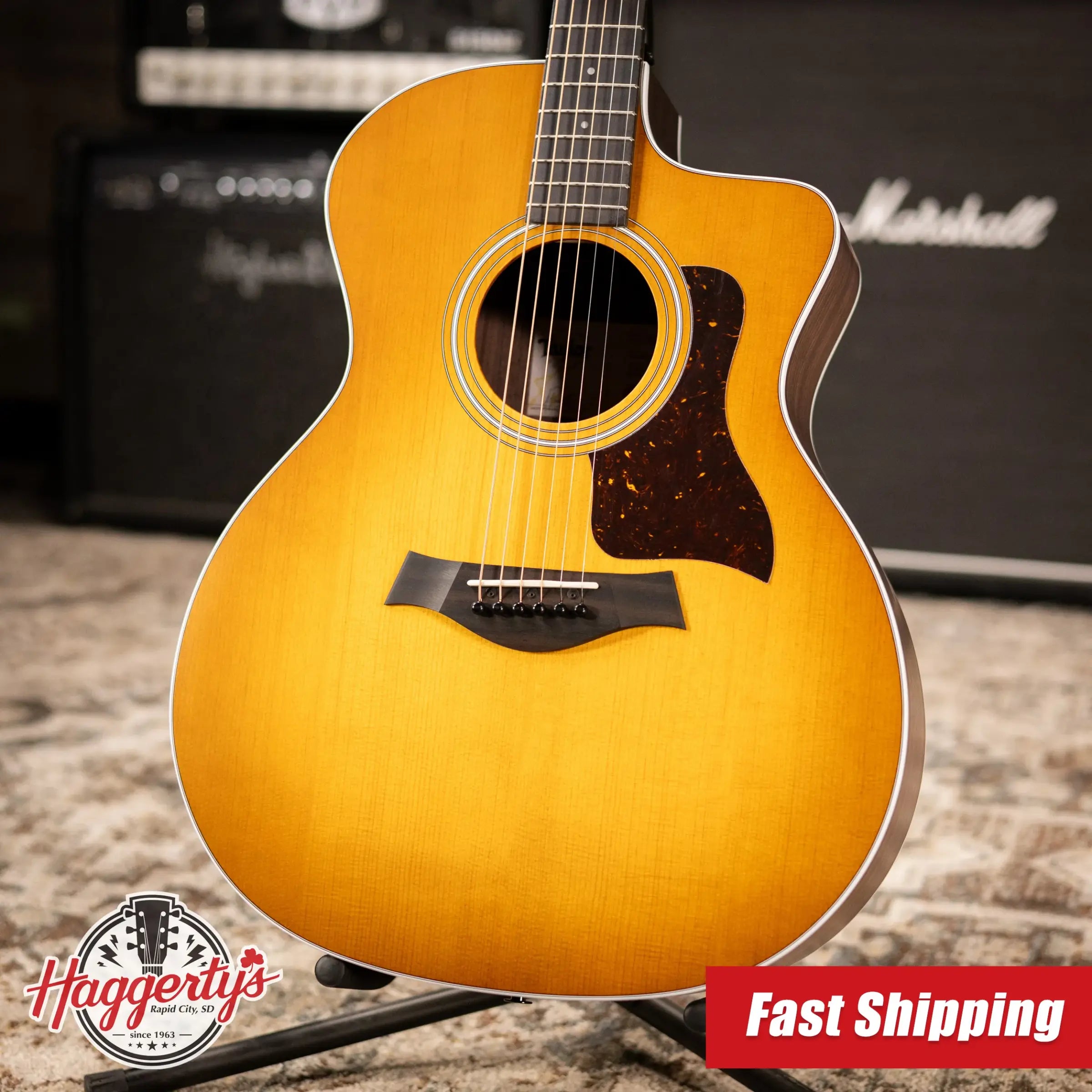 Taylor 214ce Special Edition Grand Auditorium Acoustic/Electric Guitar - Honeyburst with Gig Bag
