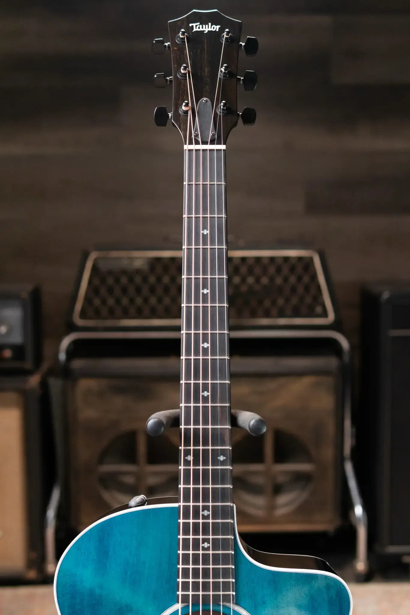 Taylor 214ce Special Edition Grand Auditorium Acoustic/Electric Guitar - Trans Blue Top with Gig Bag