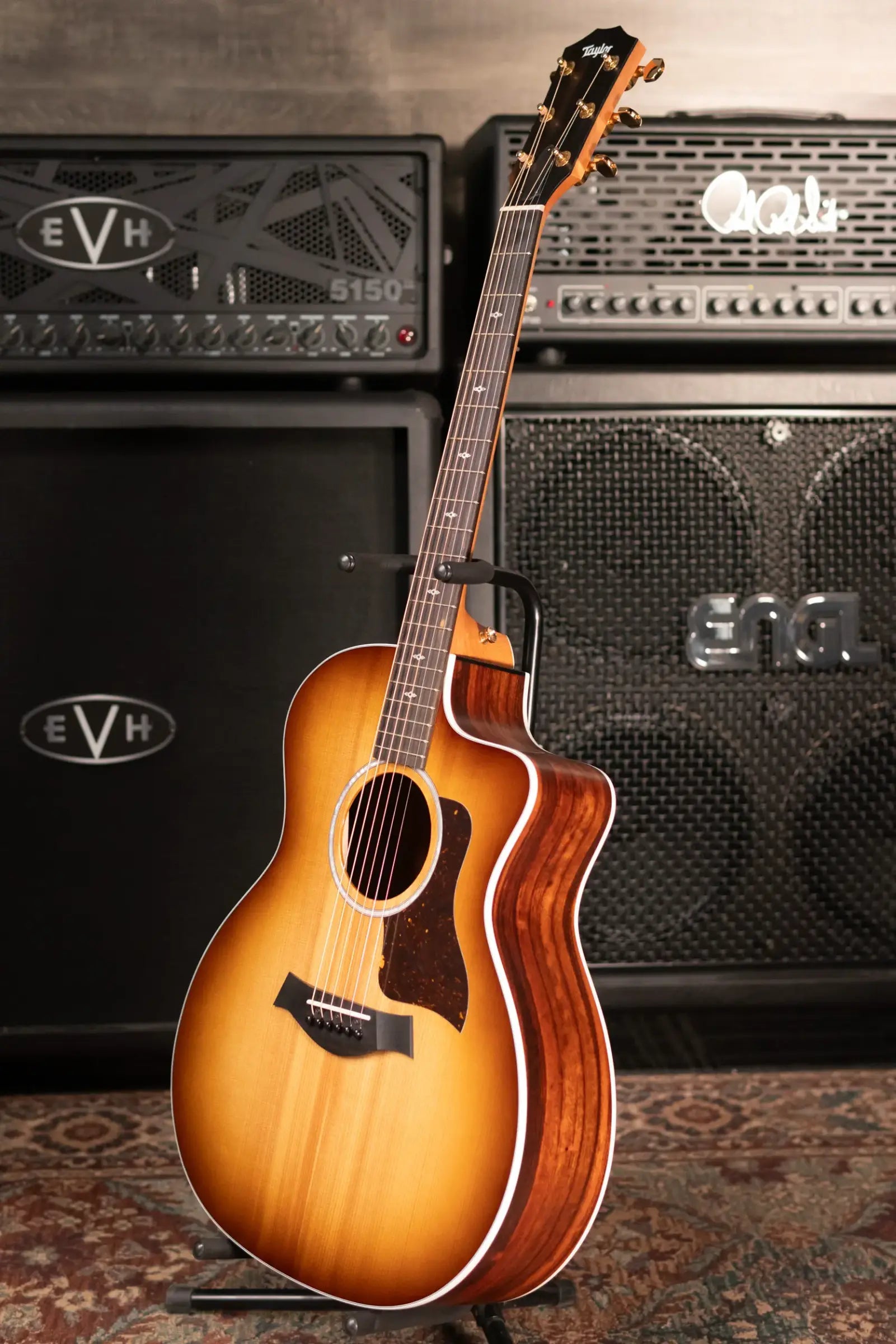 Taylor 214ce Special Edition Grand Autorium Acoustic/Electric Guitar - Satin Tigerwood with Hardshell Case