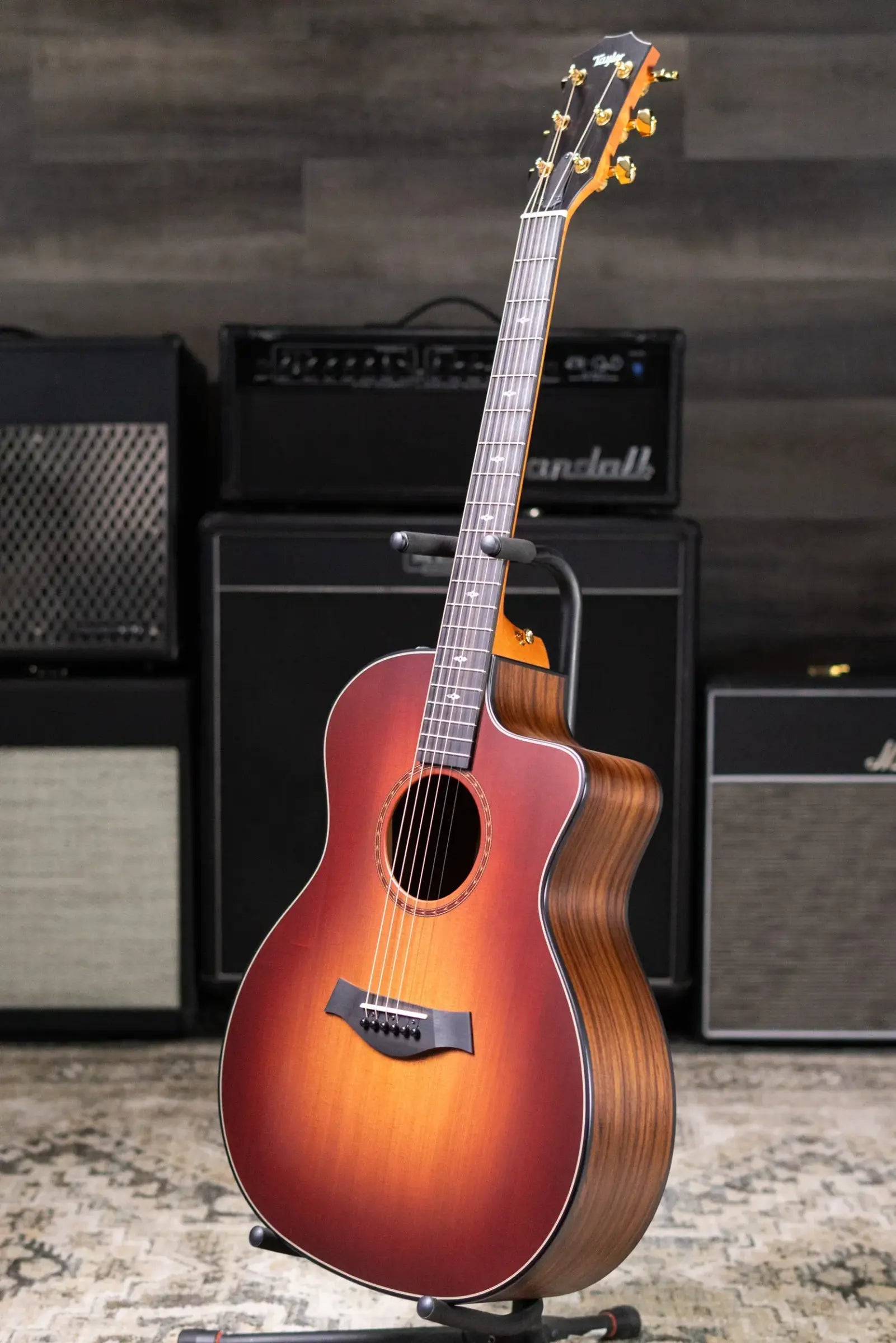 Taylor 214ce Sunset Blvd Grand Auditorium Acoustic/Electric Guitar - Sepia Burst with Gig Bag