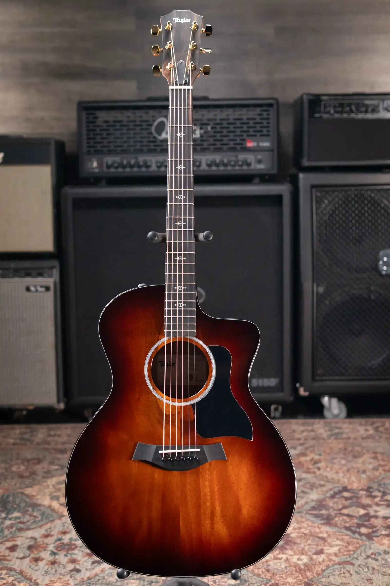 Taylor 224ce-K DLX Grand Auditorium Acoustic/Electric Guitar - Shaded Edgeburst with Hardshell Case