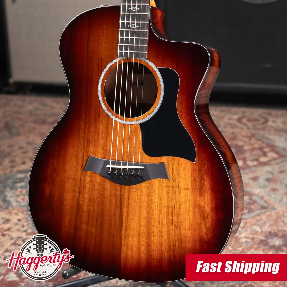 Taylor 224ce-K DLX Grand Auditorium Acoustic/Electric Guitar with Hardshell Case - Display Model