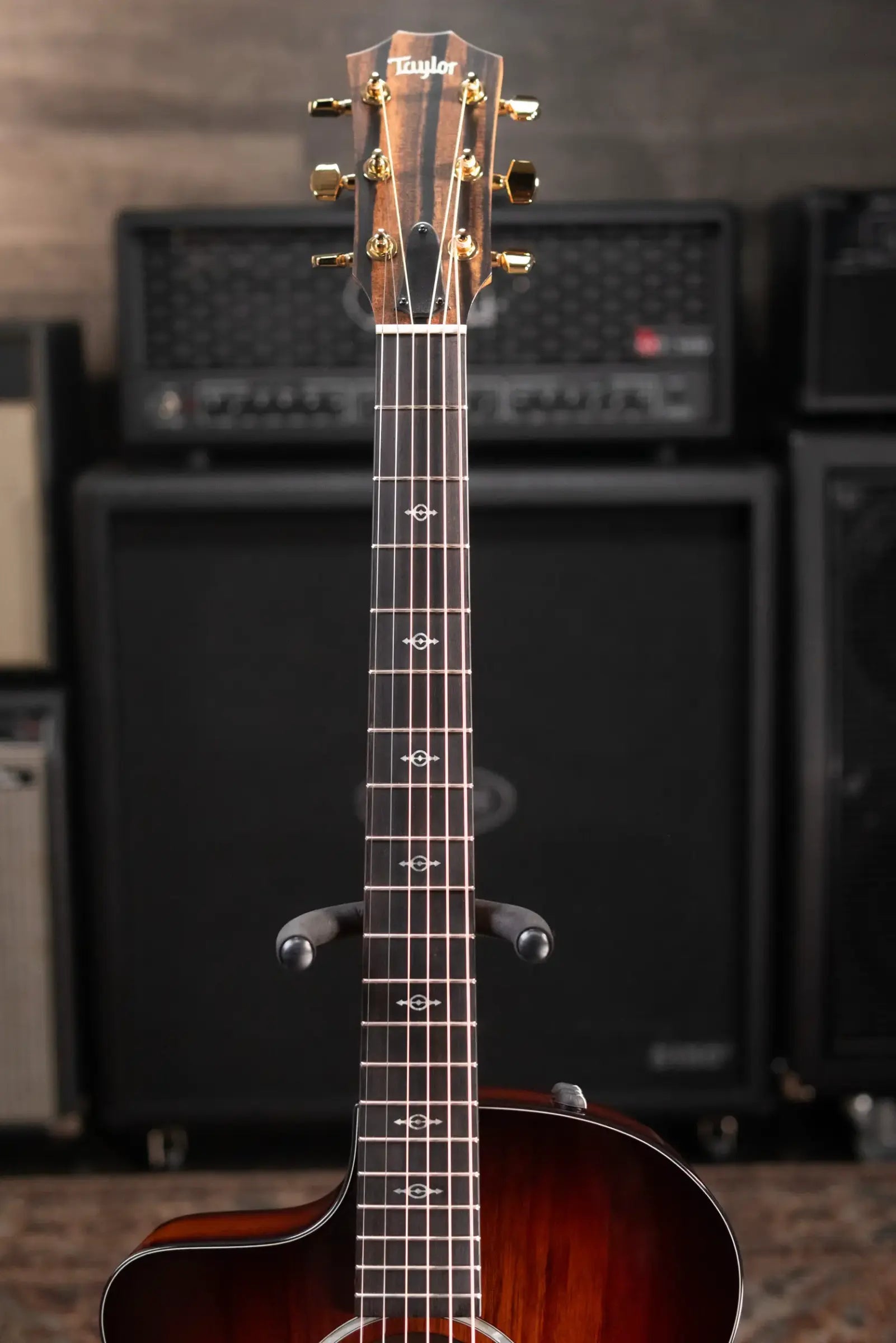 Taylor 224ce-K DLX Left-Handed Grand Auditorium Acoustic/Electric Guitar - Shaded Edge Burst with Hardshell Case