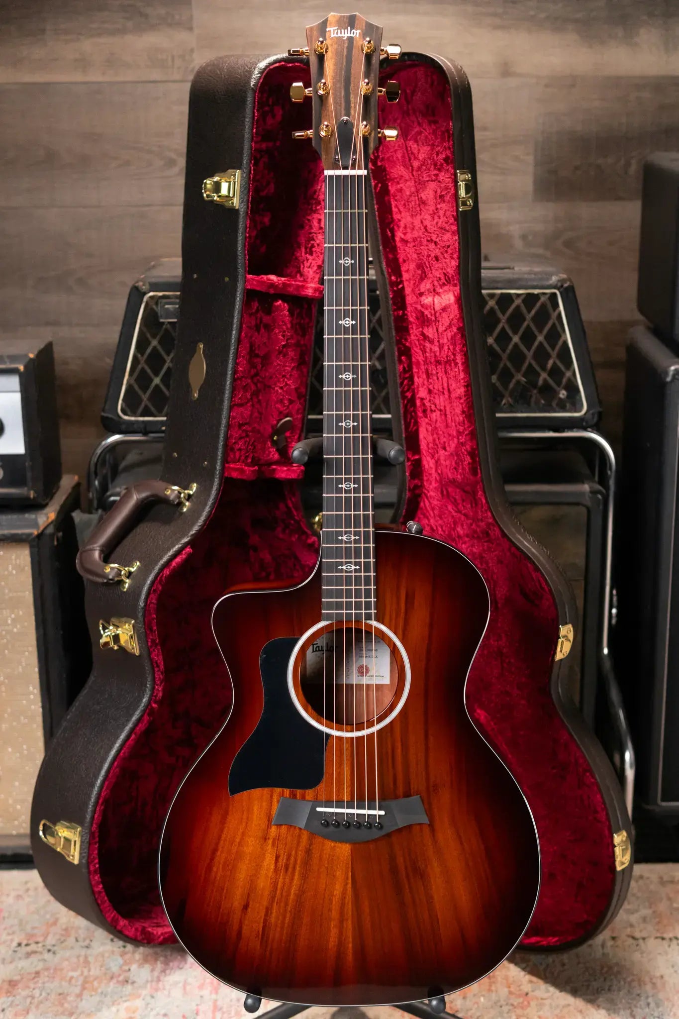 Taylor 224ce-K DLX Left-Handed Grand Auditorium Acoustic/Electric Guitar with Hardshell Case