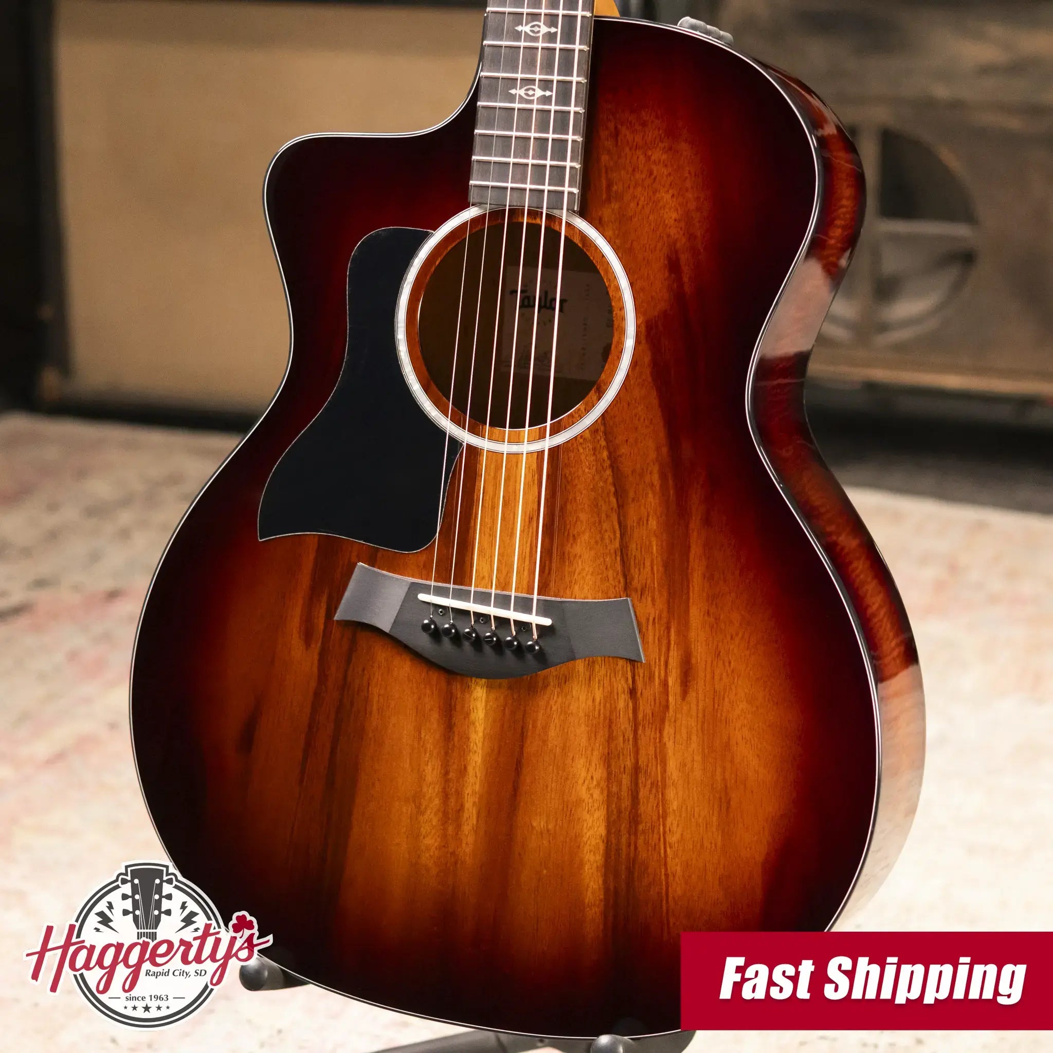 Taylor 224ce-K DLX Left-Handed Grand Auditorium Acoustic/Electric Guitar with Hardshell Case