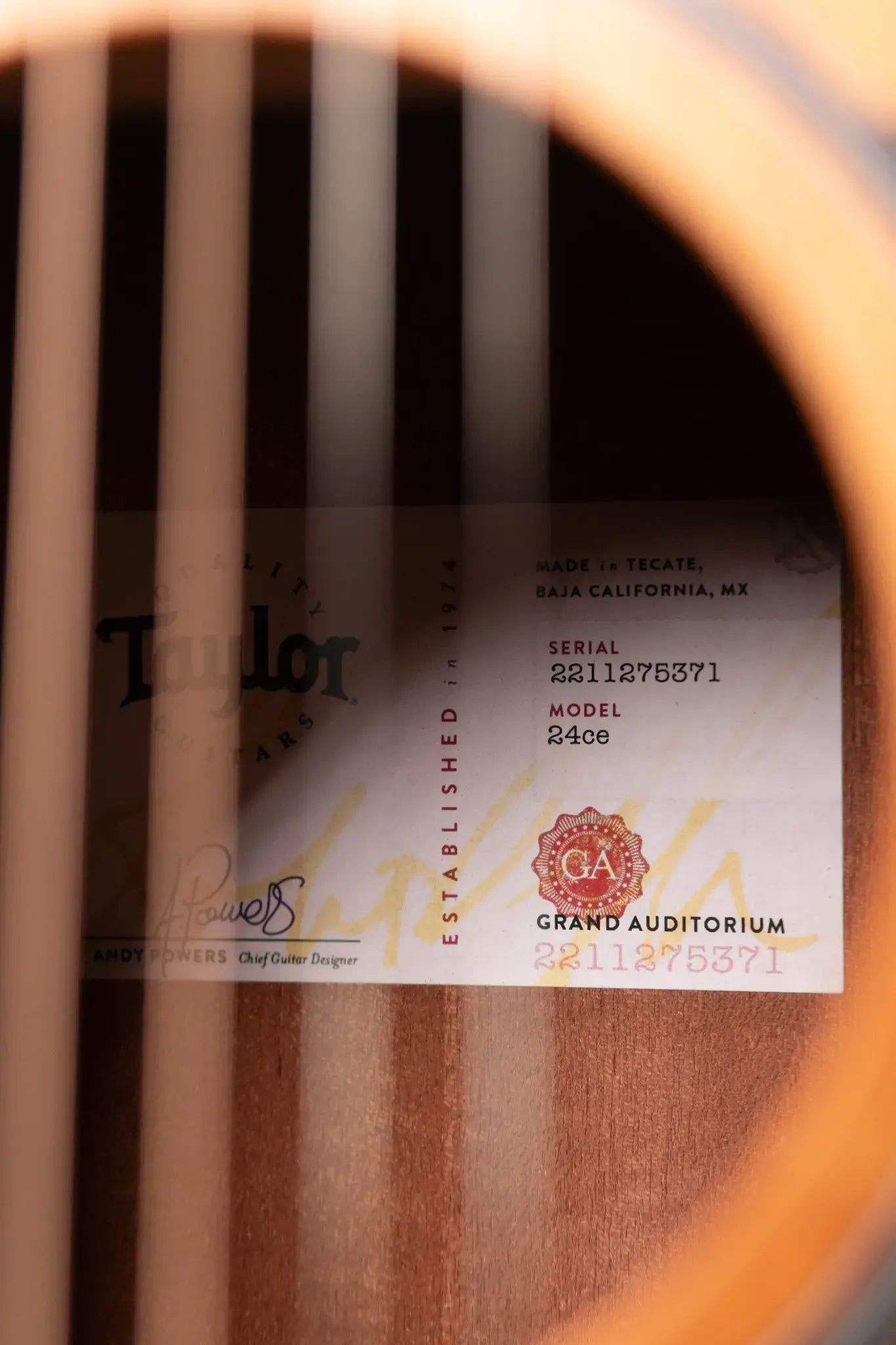 Taylor 24ce Grand Auditorium Acoustic/Electric Guitar with Gig Bag