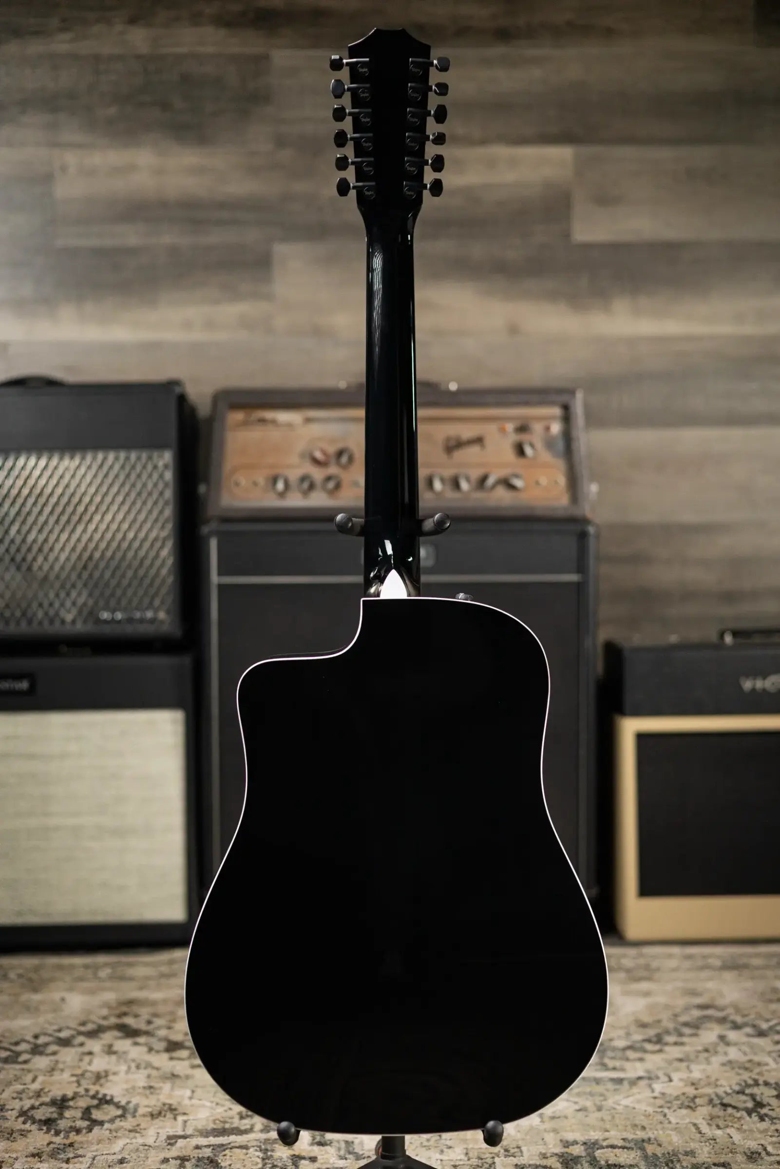 Taylor 250ce-BLK Plus 12-String Acoustic/Electric Guitar - Black with Aerocase