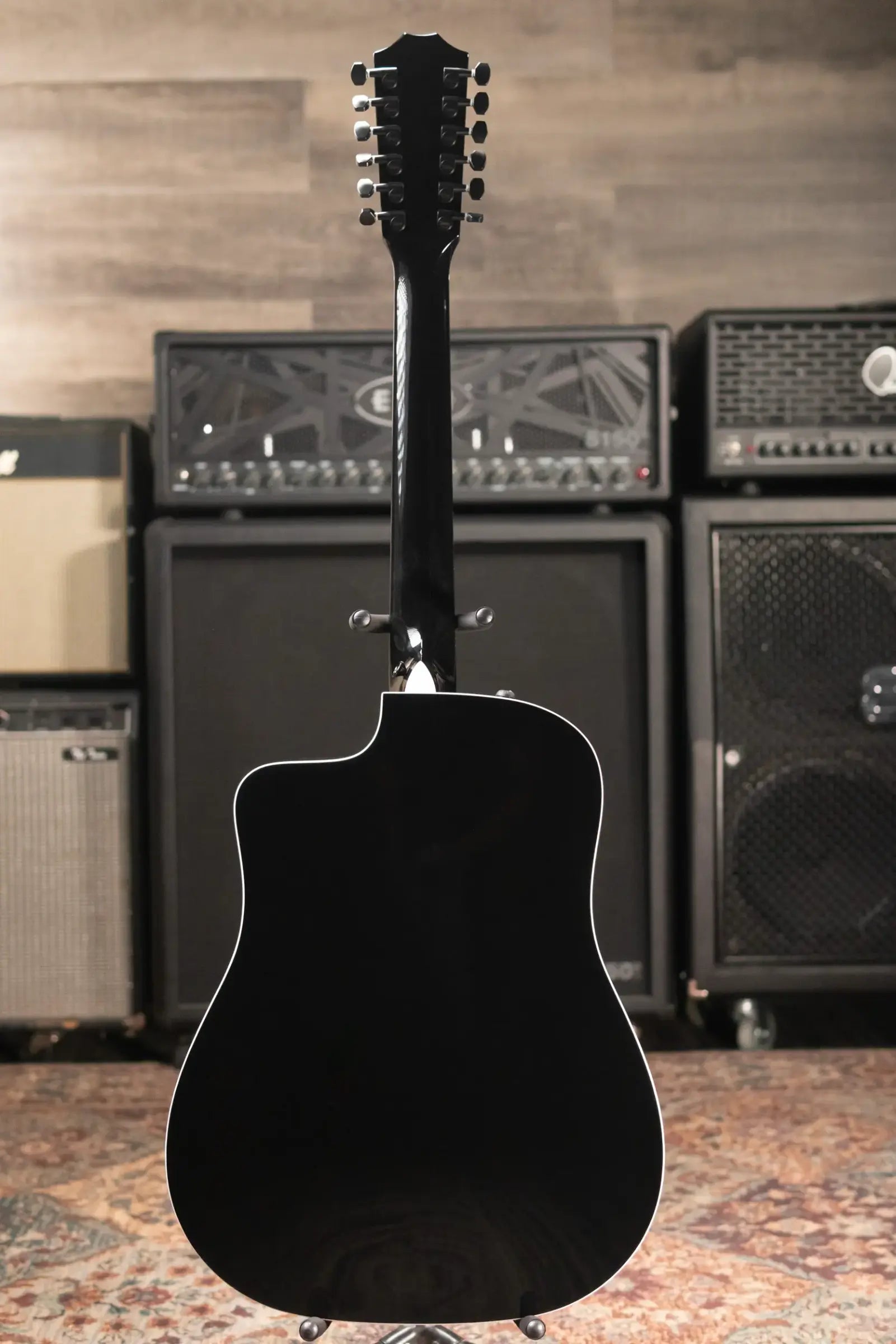 Taylor 250ce-BLK Plus 12-String Dreadnought Acoustic/Electric Guitar - Black with Aerocase - Factory Demo