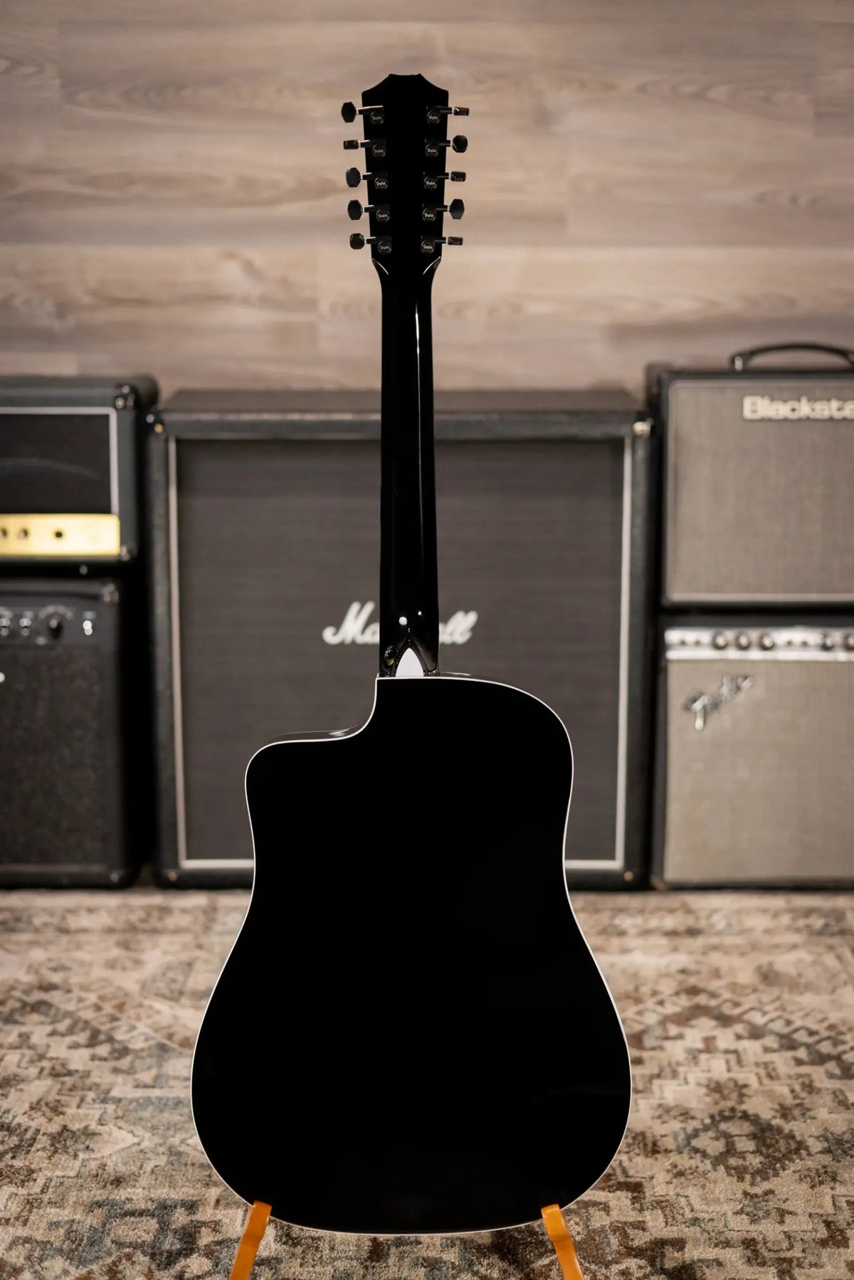 Taylor 250ce Plus BLK Bajo Quinto Acoustic/Electric Guitar - Black with Aerocase - Factory Demo