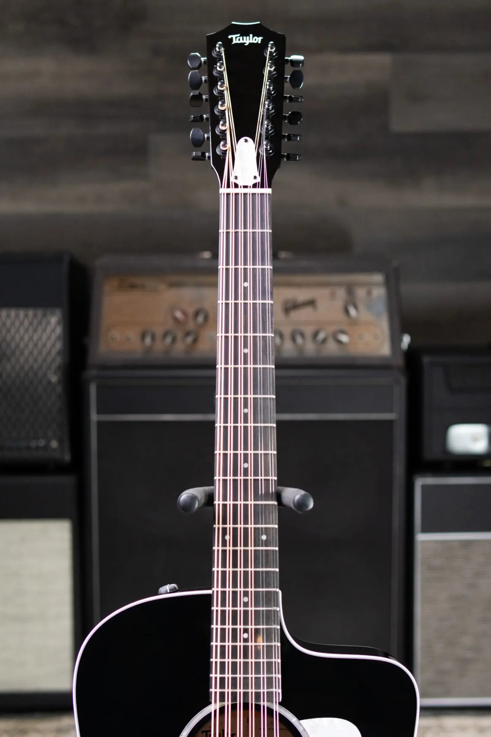 Taylor 250ce Plus BLK Doce Doble Acoustic/Electric Guitar - Black with Aerocase - Factory Demo