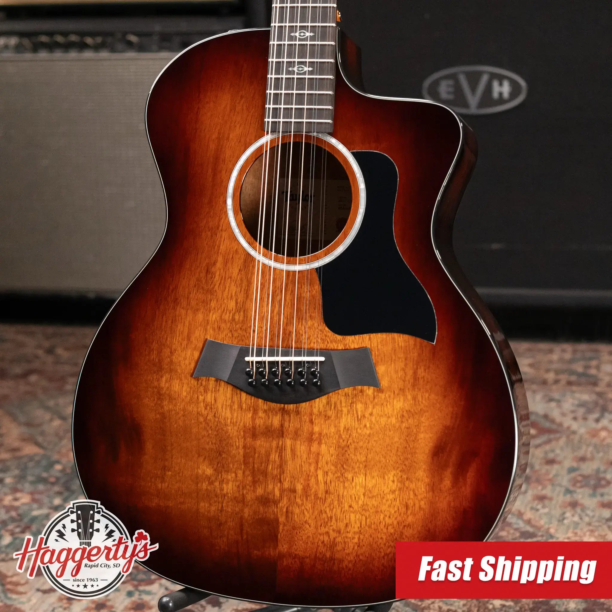 Taylor 264ce-K DLX 12-String Grand Auditorium Acoustic/Electric Guitar - Shaded Edgeburst with Hardshell Case