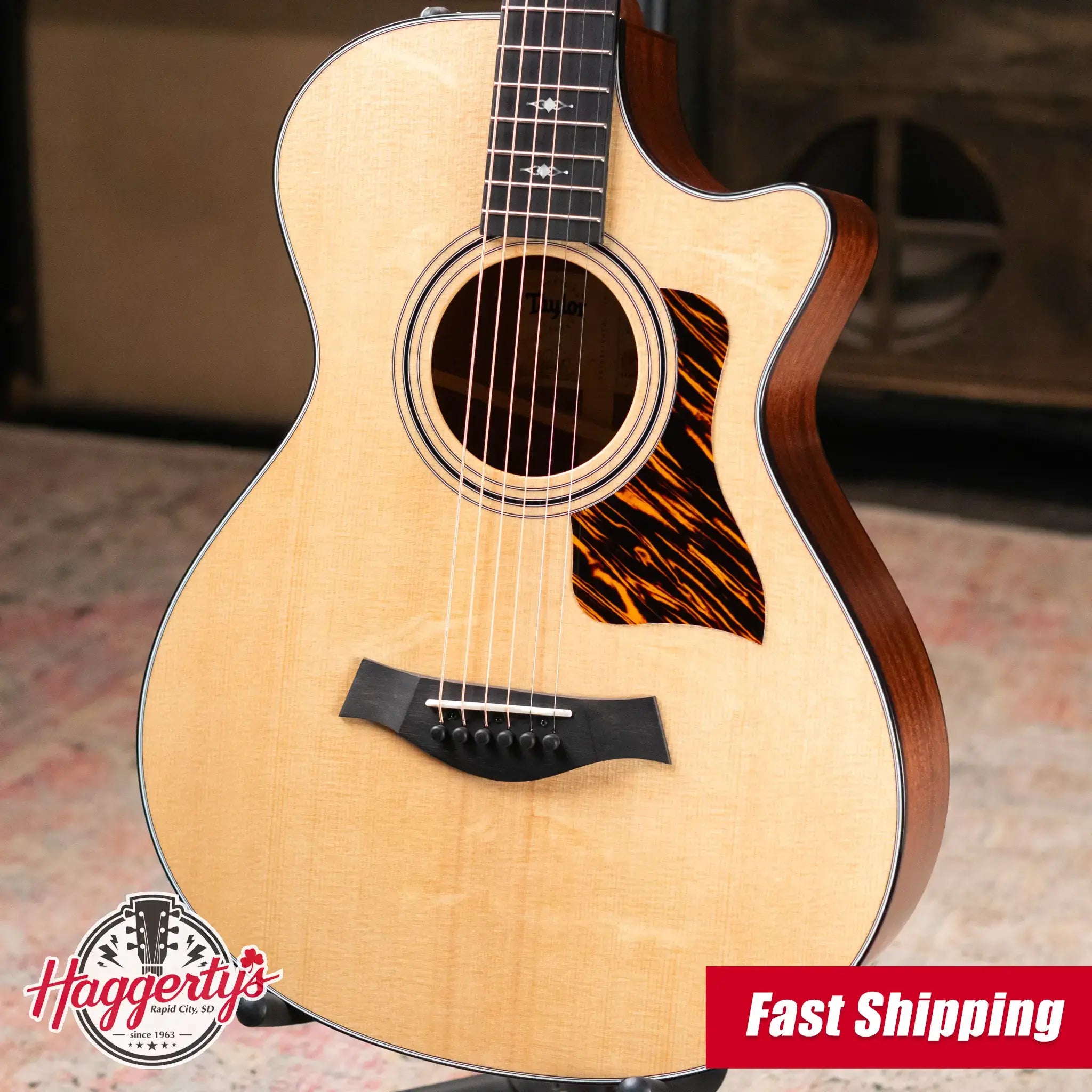 Taylor 312ce 12-Fret Grand Concert Acoustic/Electric Guitar with Hardshell Case