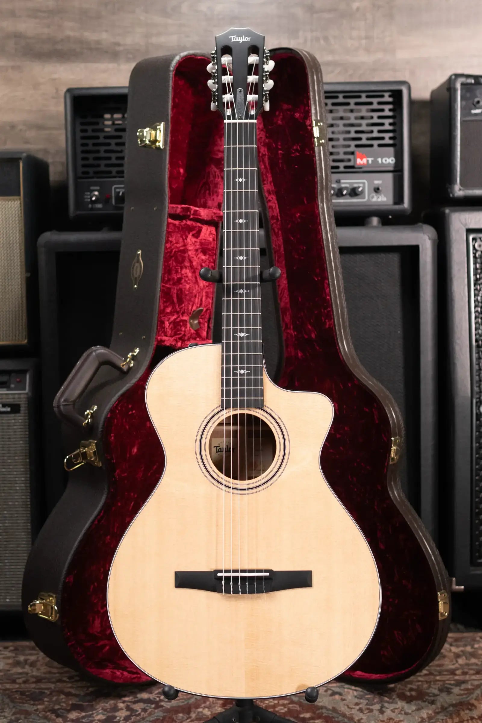 Taylor 312ce-N Nylon Grand Concert Acoustic/Electric Guitar with Hardshell Case