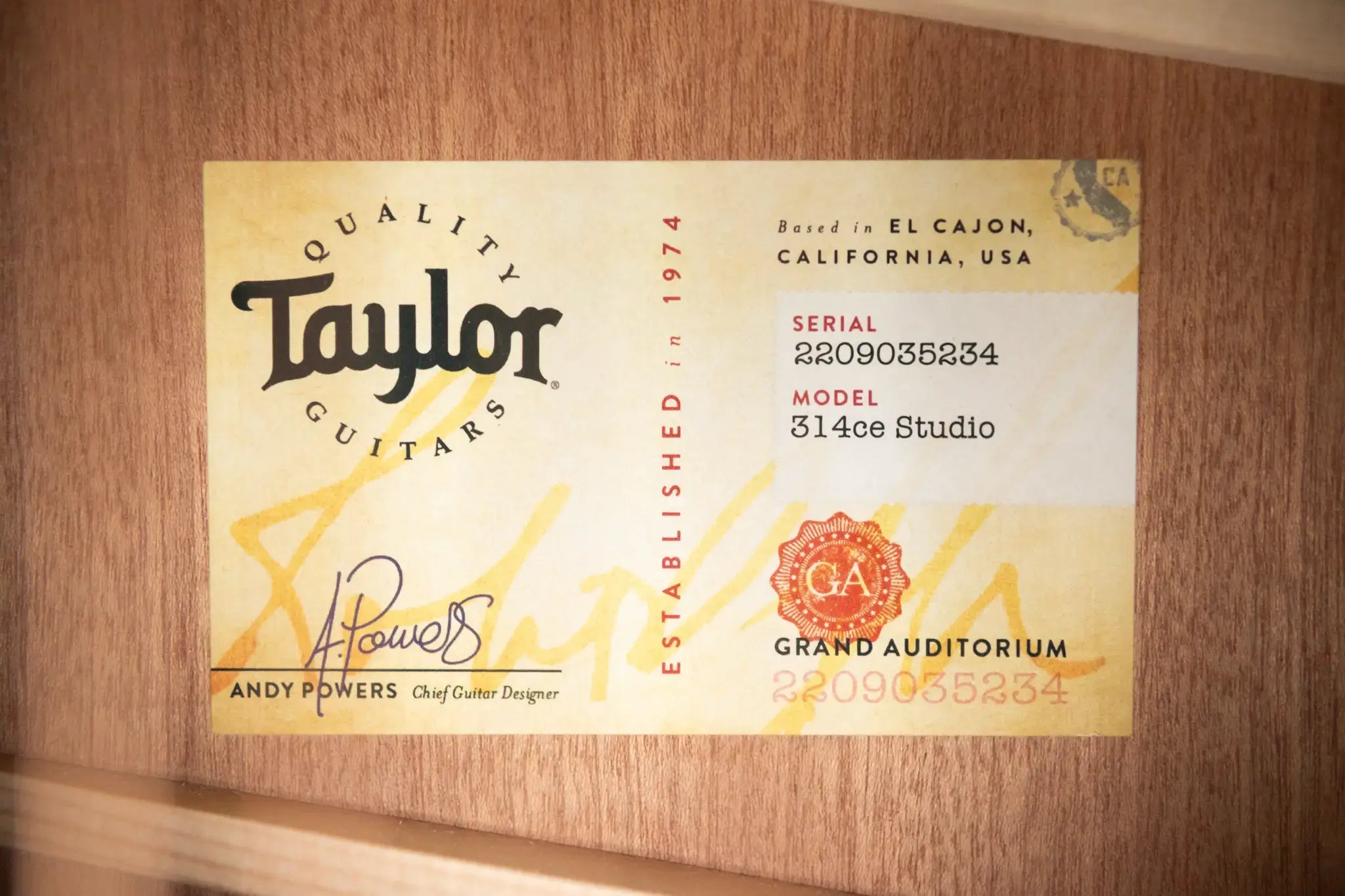 Taylor 314ce Studio Grand Auditorium Acoustic/Electric Guitar - Shaded Edge Burst Top with Gig Bag