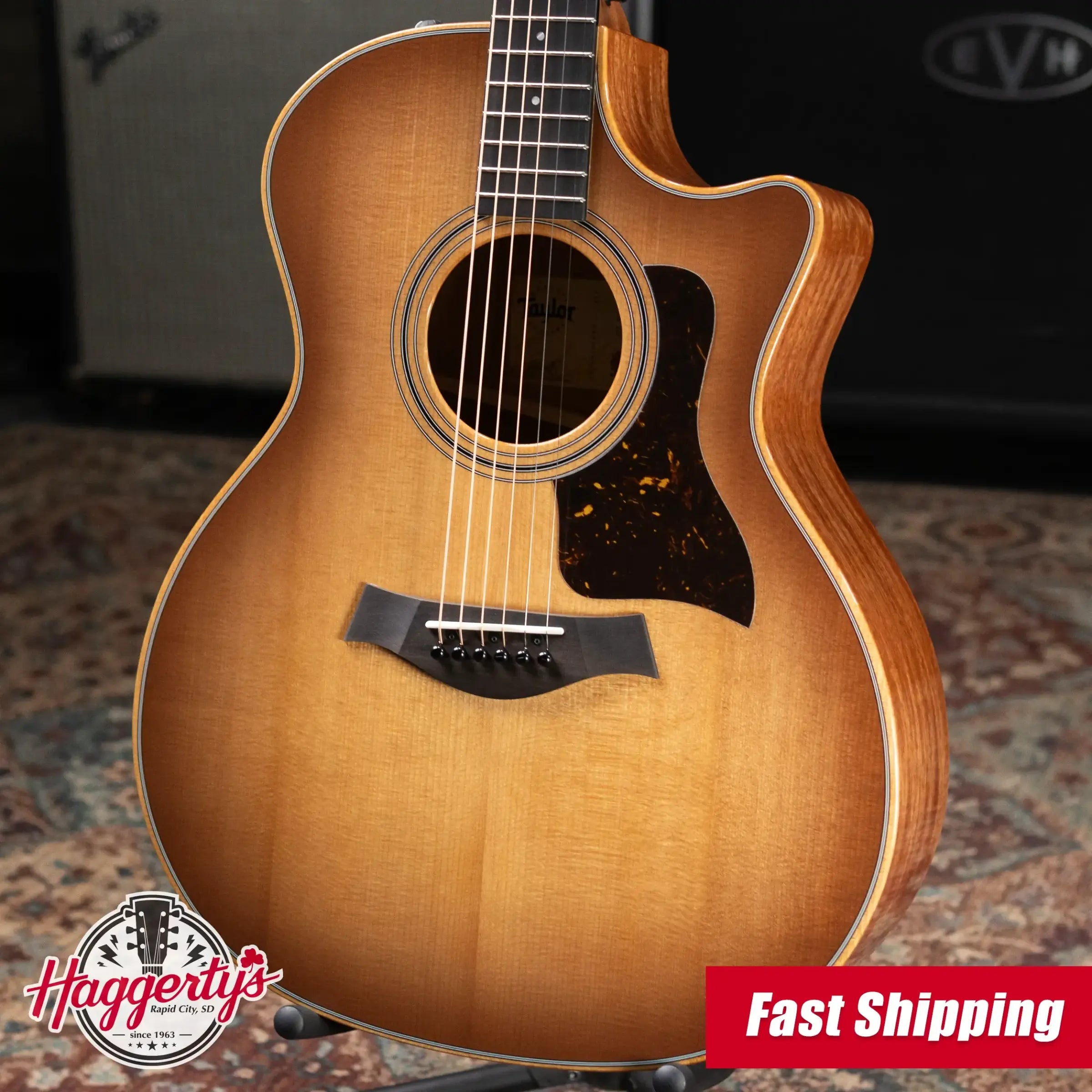 Taylor 314ce Studio Grand Auditorium Acoustic/Electric Guitar - Shaded Edge Burst with Gig Bag