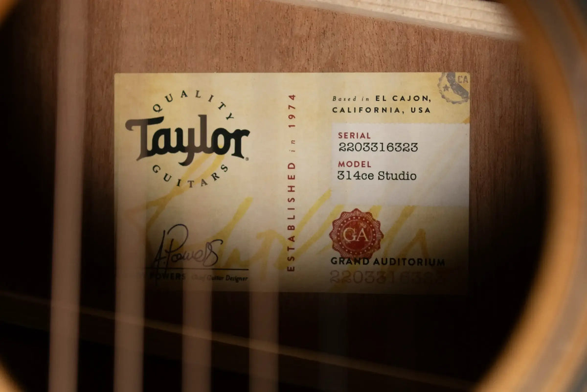 Taylor 314ce Studio Grand Auditorium Acoustic/Electric Guitar - Shaded Edge Burst with Gig Bag