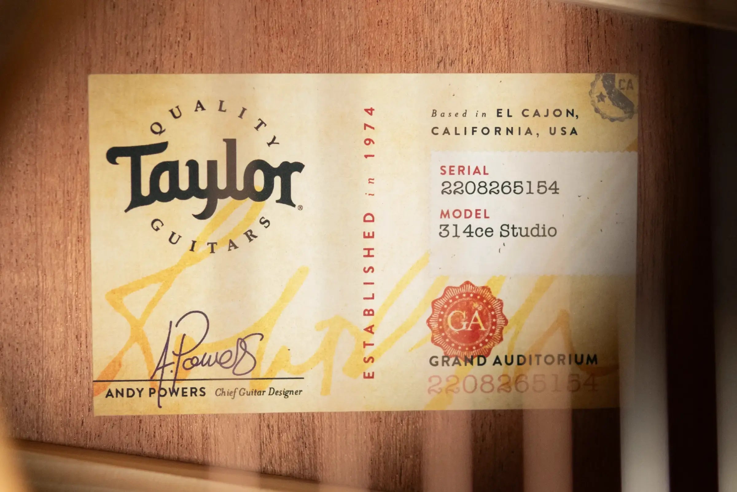 Taylor 314ce Studio Grand Auditorium Acoustic/Electric Guitar - Shaded Edge Burst with Hardshell Case