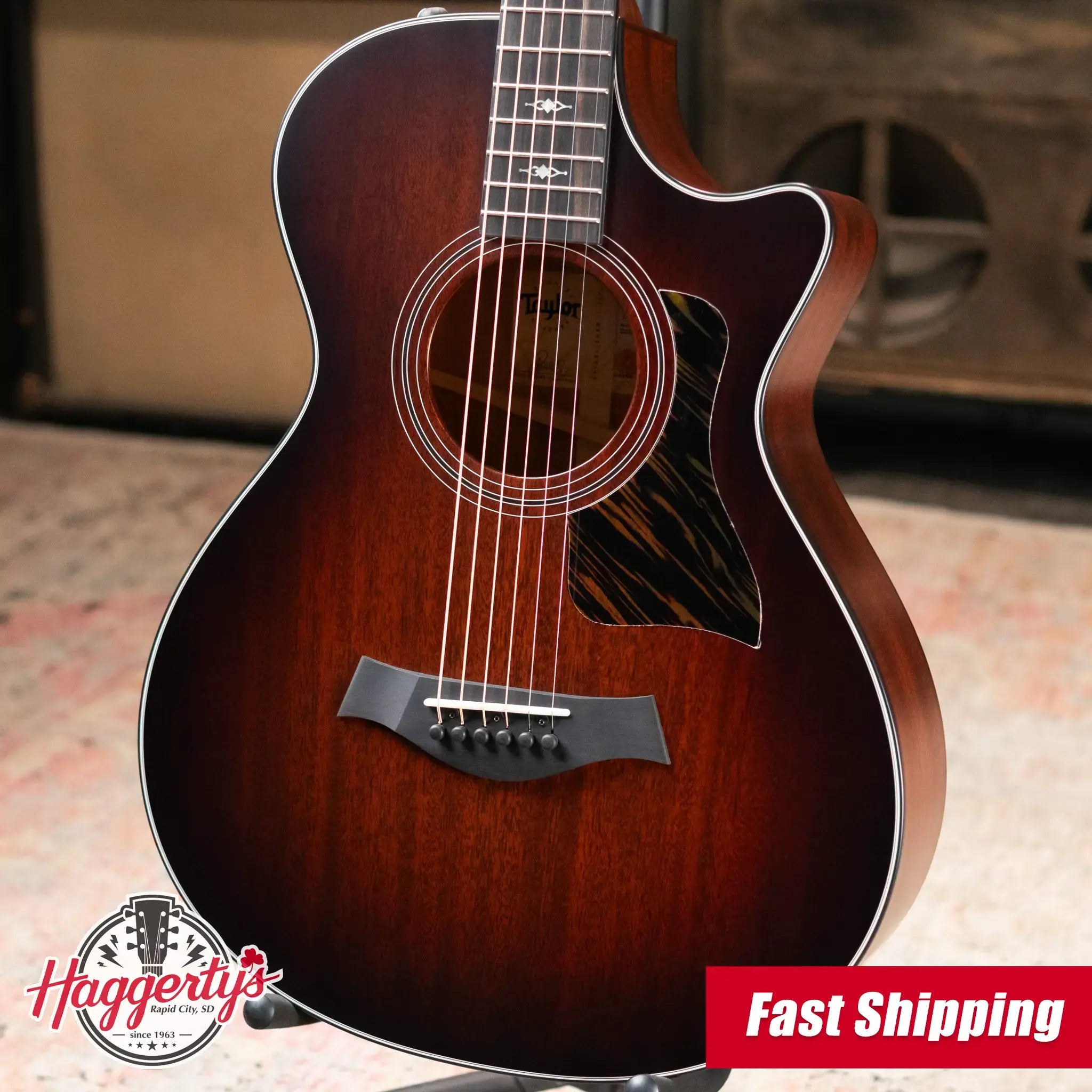 Taylor 322ce 12-Fret Grand Concert Acoustic/Electric Guitar - Shaded Edge Burst with Hardshell Case