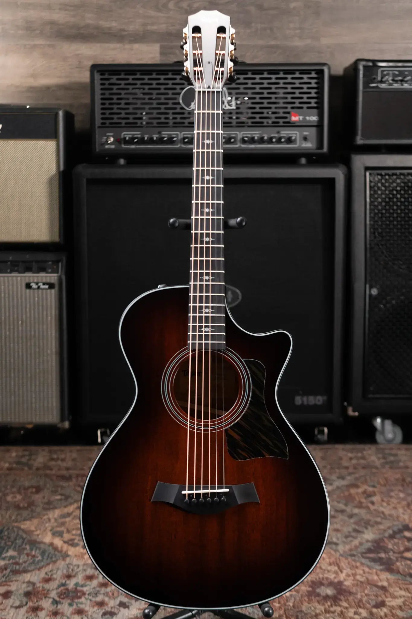 Taylor 322ce 12-Fret Grand Concert Acoustic/Electric Guitar - Shaded Edge Burst with Hardshell Case