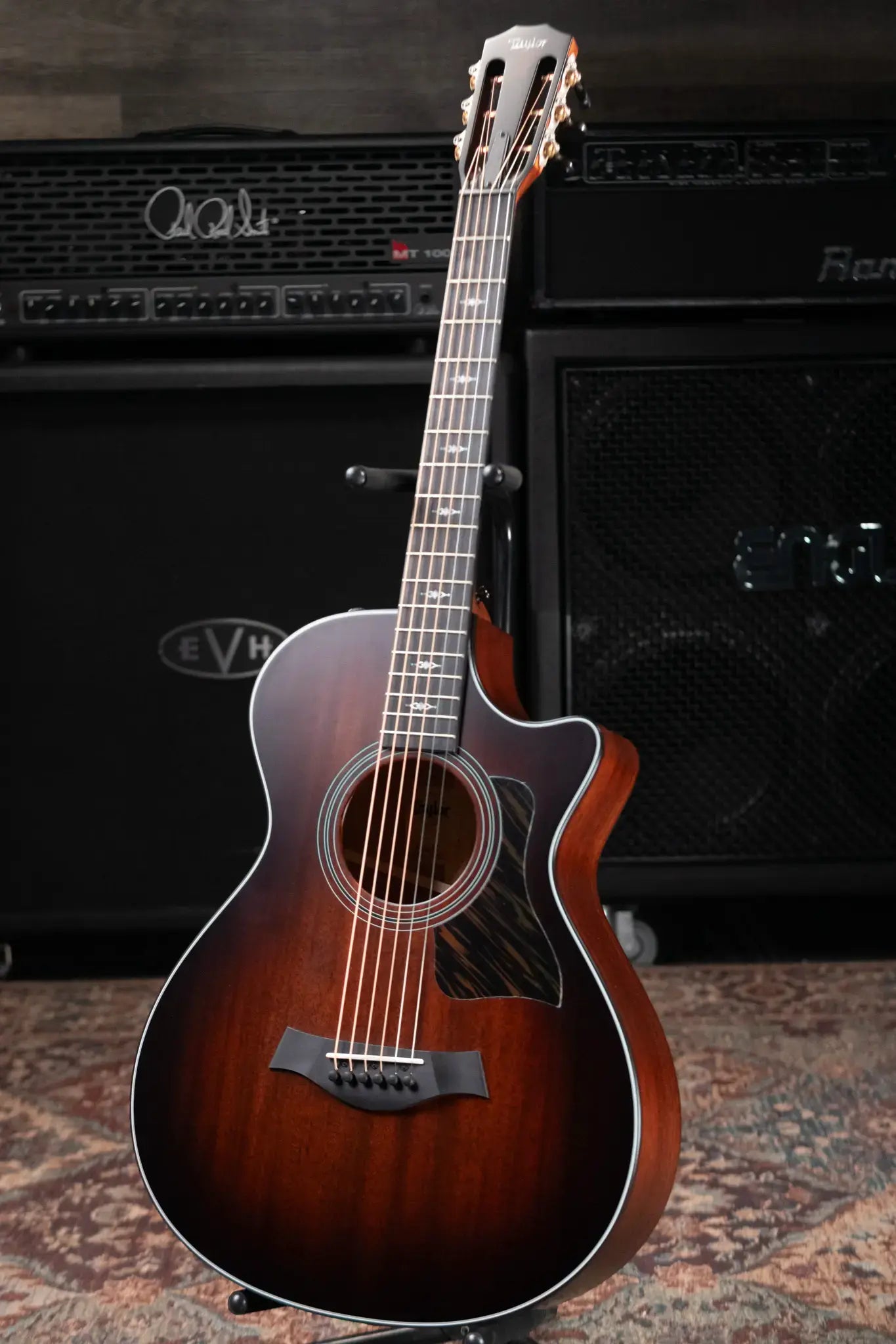 Taylor 322ce 12-Fret Grand Concert Acoustic/Electric Guitar - Shaded Edge Burst with Hardshell Case