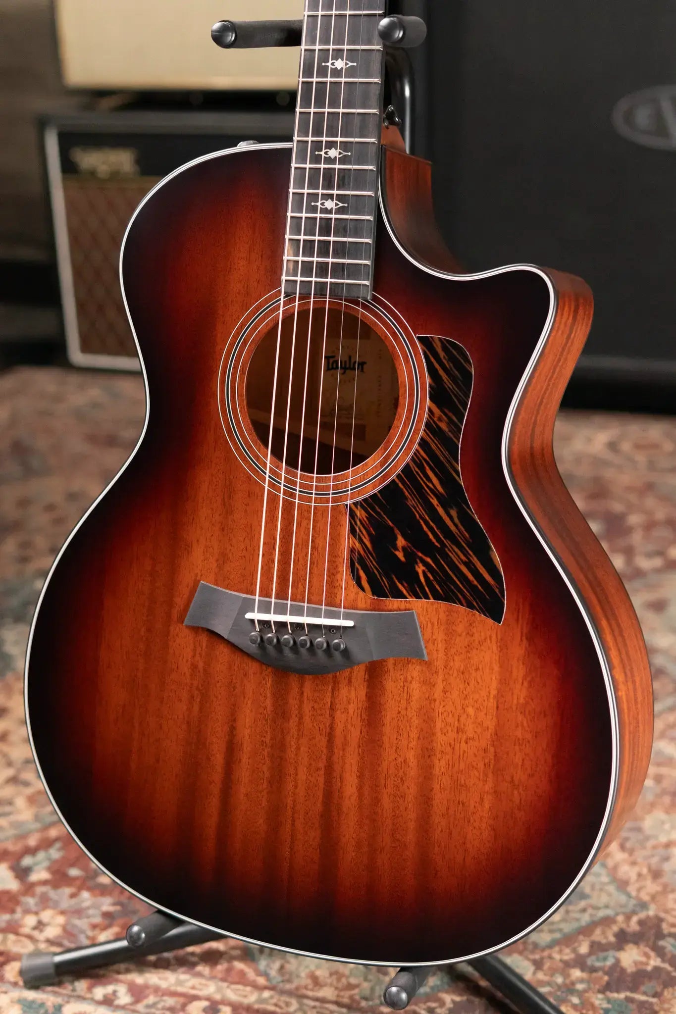 Taylor 324ce Grand Auditorium Acoustic/Electric Guitar - Shaded Edge Burst Top with Hardshell Case