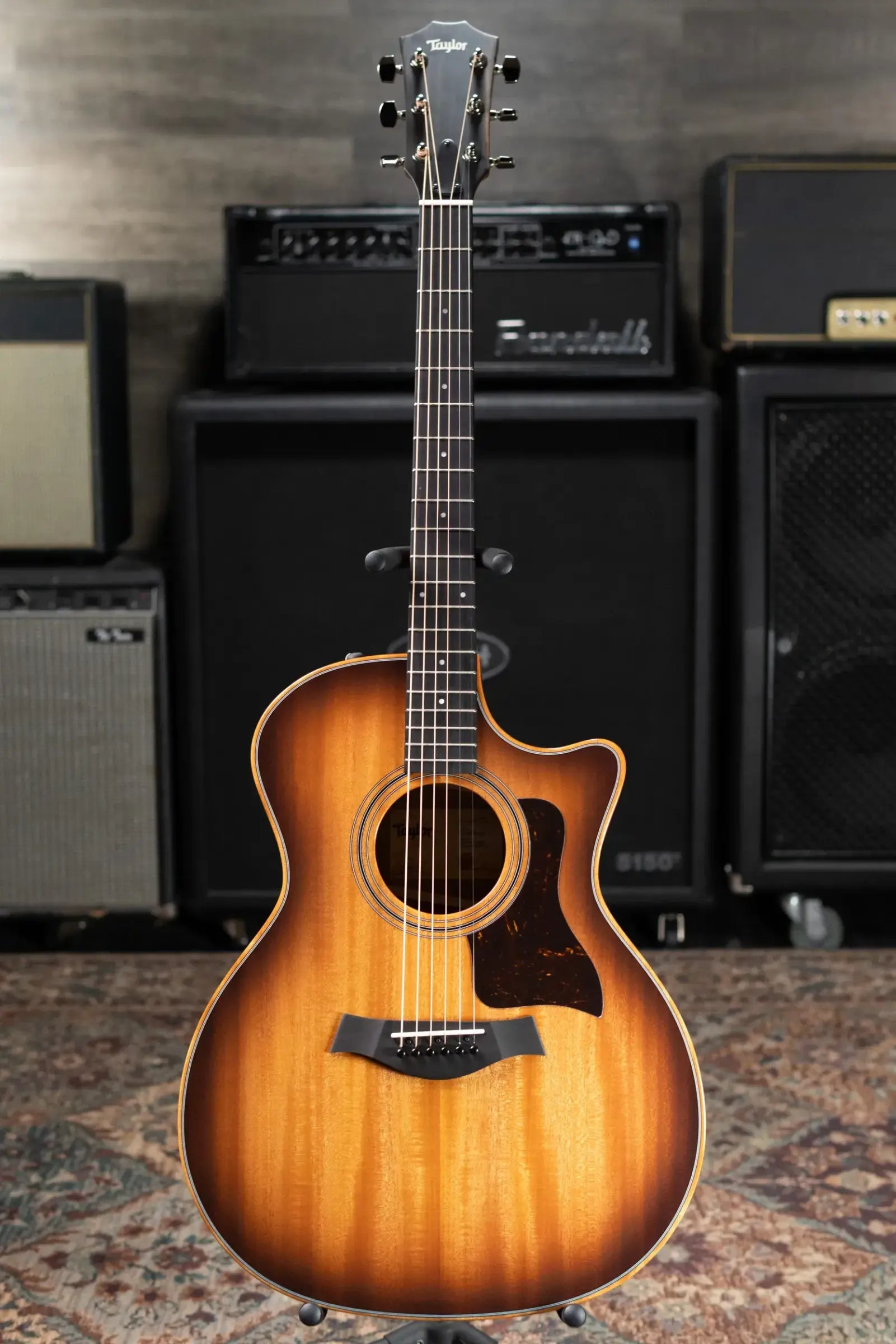 Taylor 324ce Studio Special Edition Grand Auditorium Acoustic/Electric Guitar - Shaded Edge Burst with Gig Bag