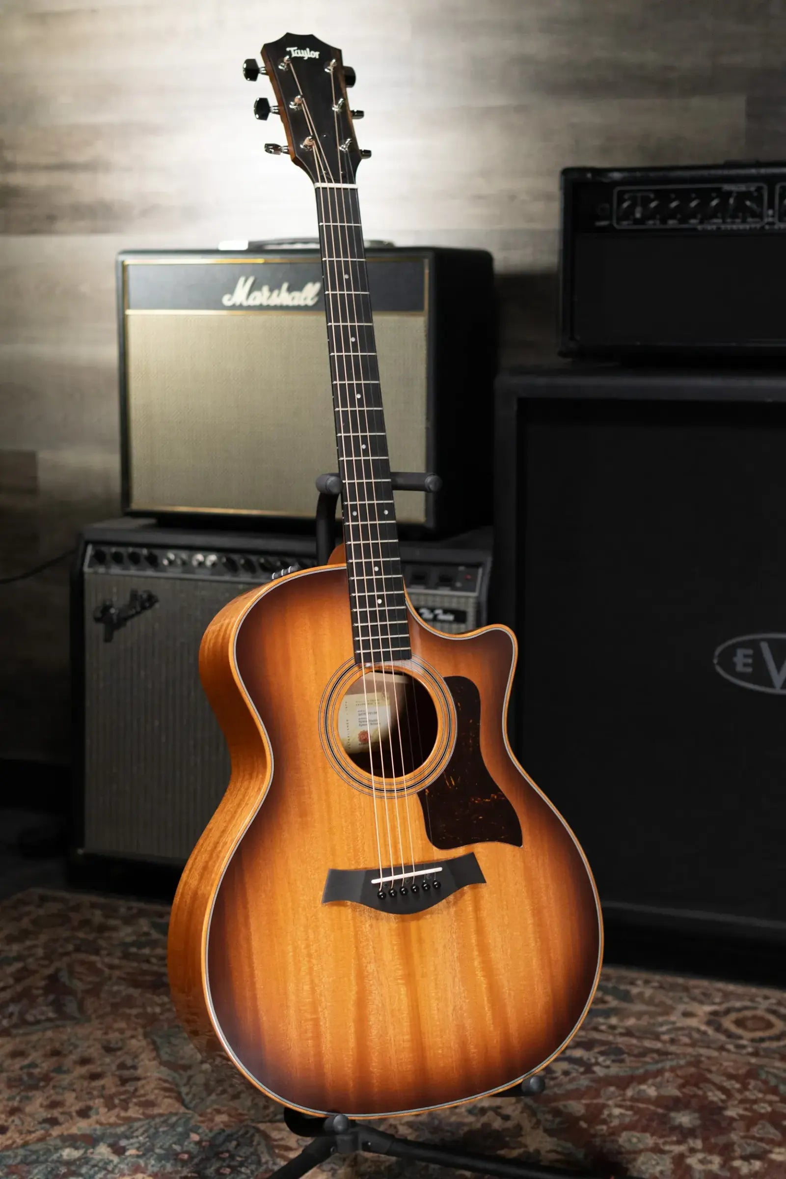 Taylor 324ce Studio Special Edition Grand Auditorium Acoustic/Electric Guitar - Shaded Edge Burst with Gig Bag