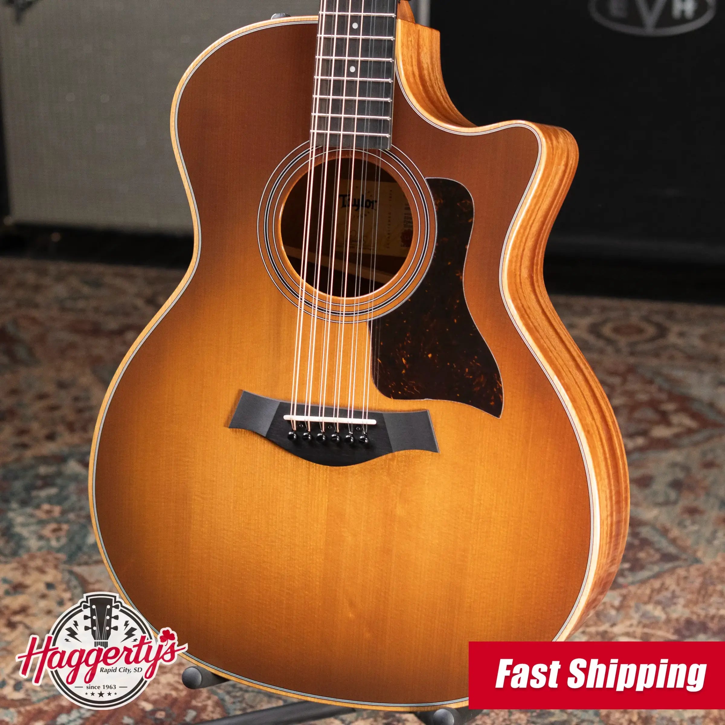 Taylor 354ce Studio Special Edition 12-String Grand Auditorium Acoustic/Electric Guitar - Honeyburst with Structured Gig Bag