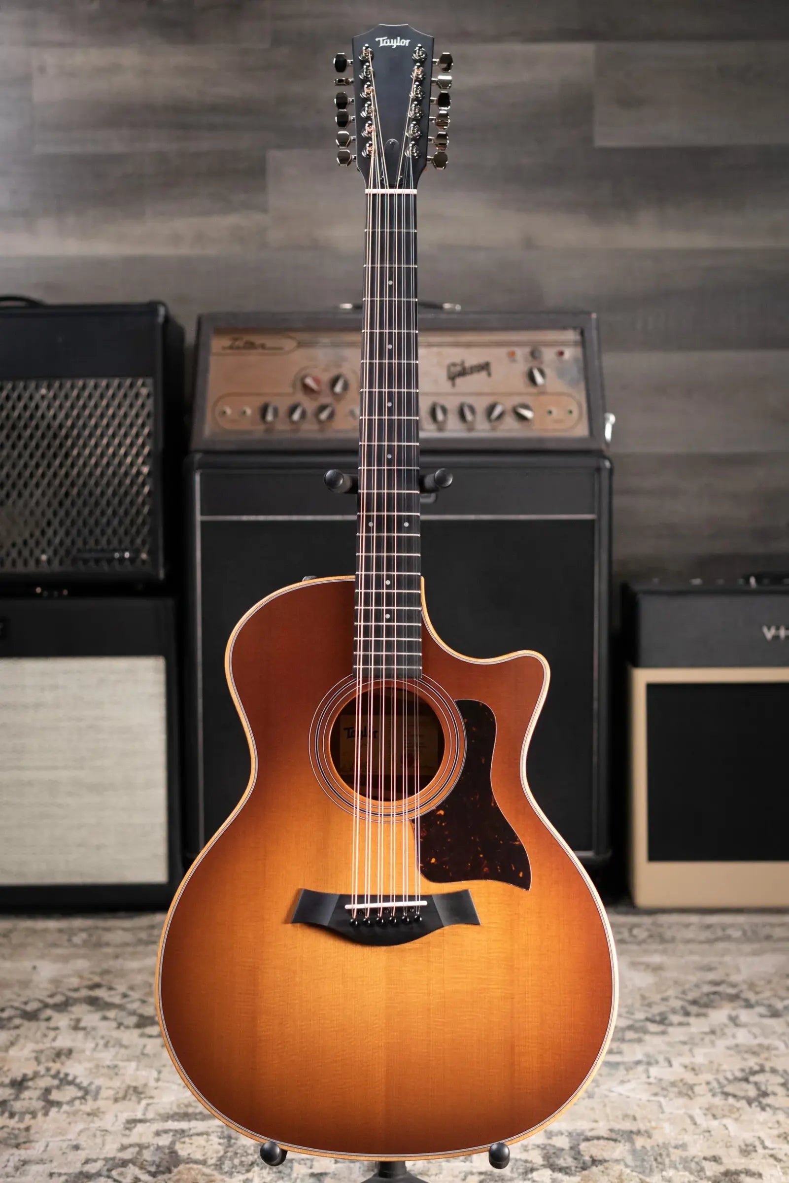 Taylor 354ce Studio Special Edition Acoustic/Electric Guitar - Honeyburst with Gig Bag