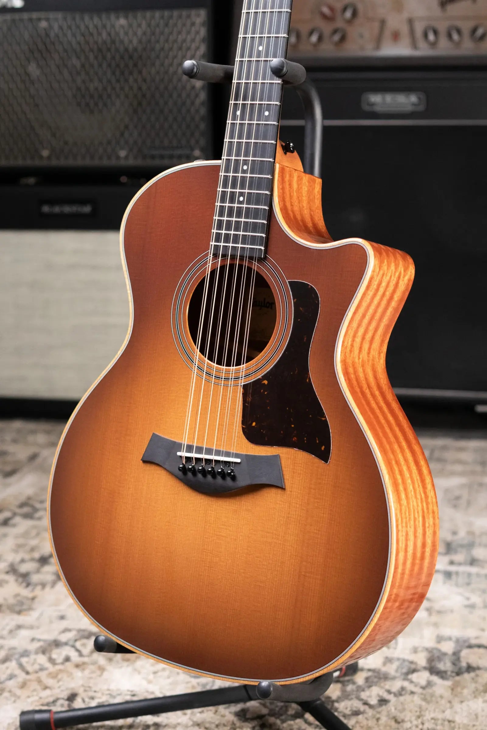 Taylor 354ce Studio Special Edition Acoustic/Electric Guitar - Honeyburst with Gig Bag