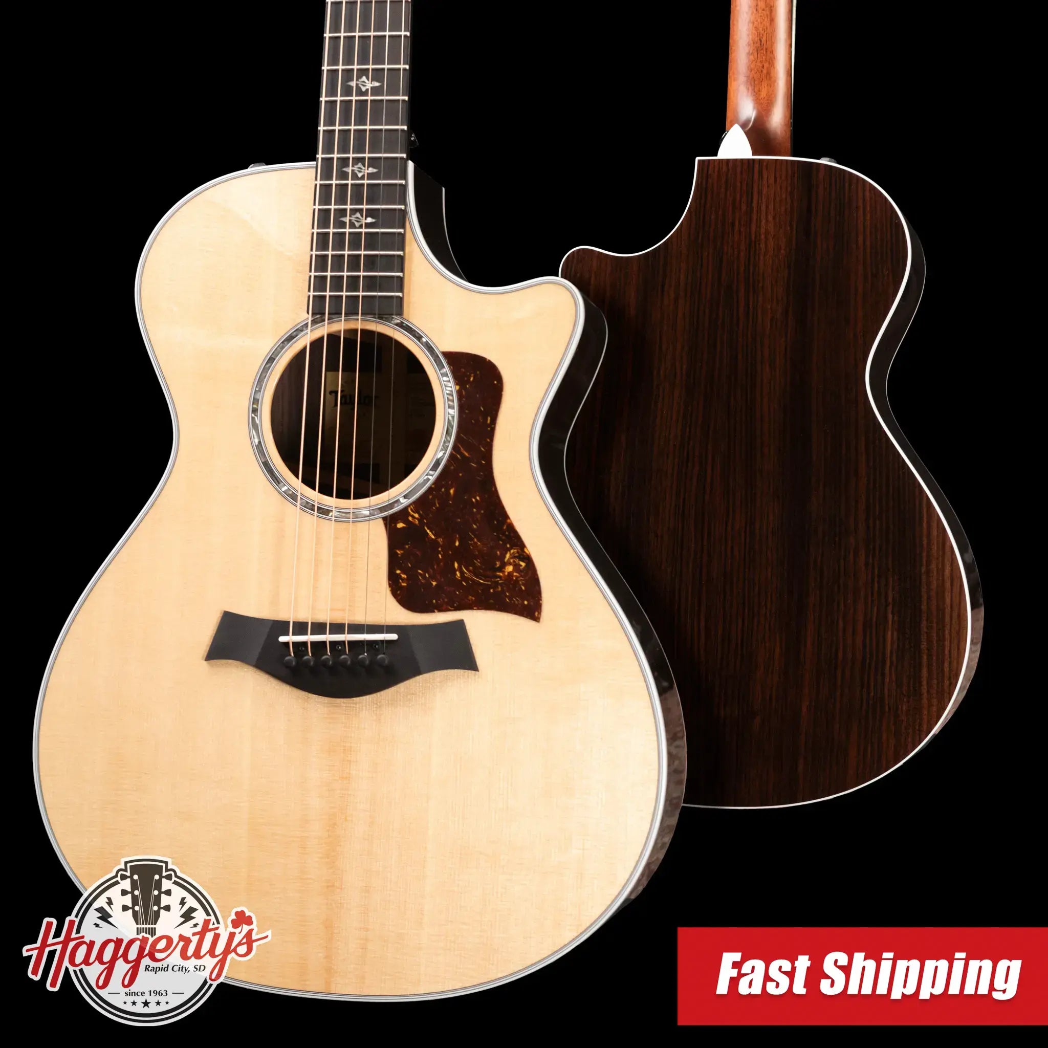 Taylor 412ce Grand Concert Acoustic/Electric Guitar - Natural with Hardshell Case