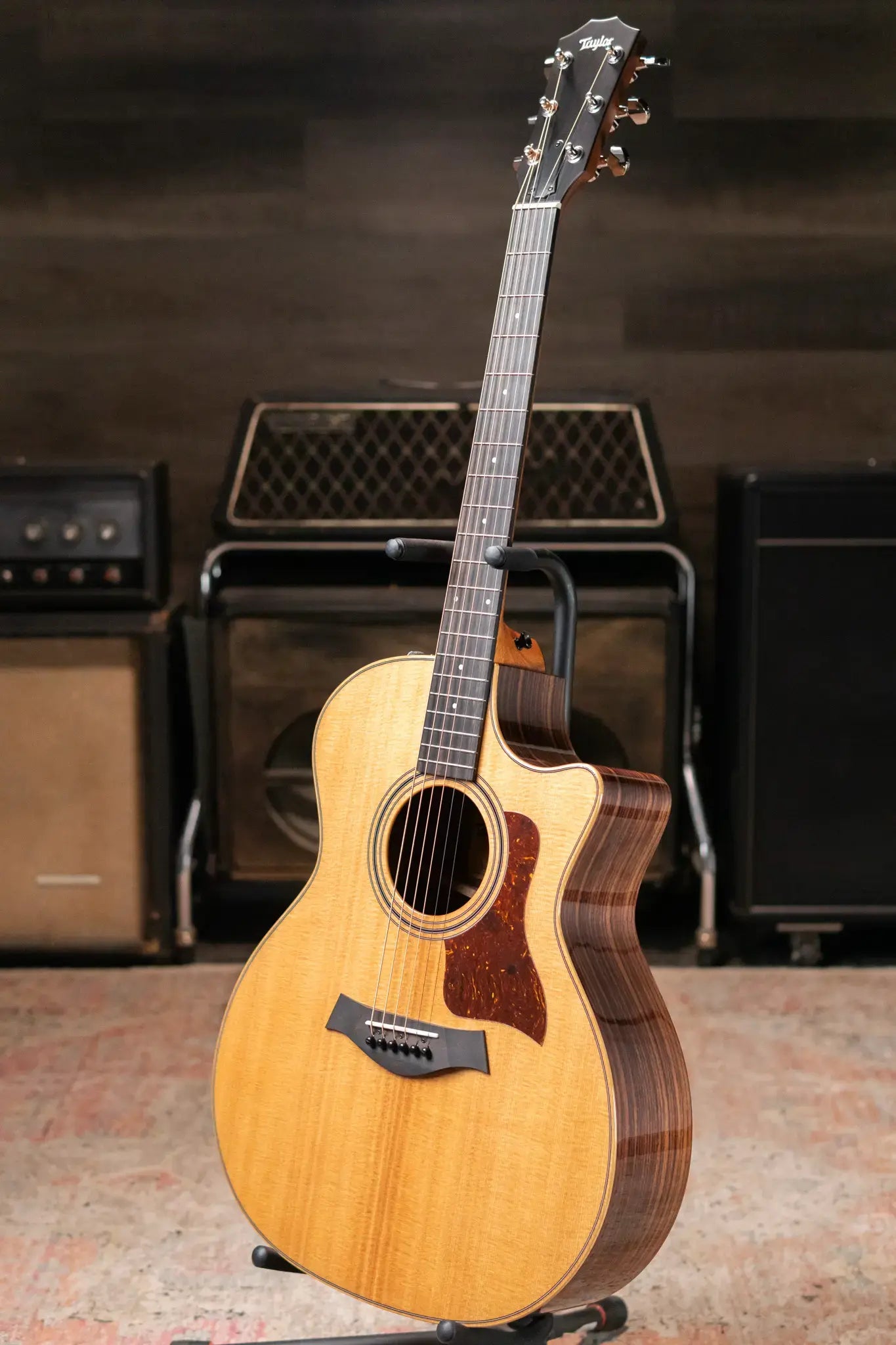 Taylor 414ce Studio Grand Auditorium Acoustic/Electric Guitar - Natural with Gig Bag - Factory Demo