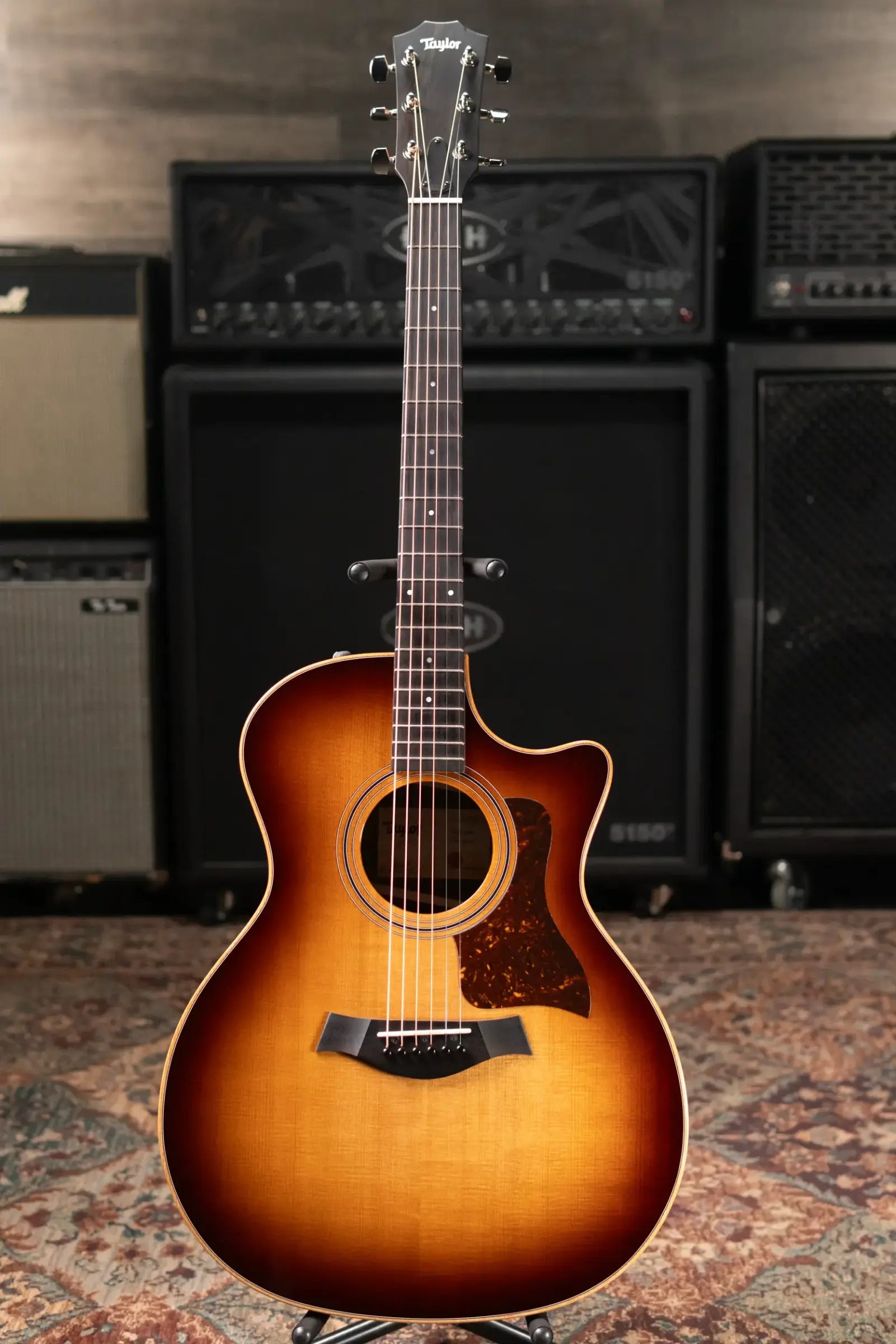 Taylor 414ce Studio Grand Auditorium Acoustic/Electric Guitar - Shaded Edge Burst Top with Gig Bag - Factory Demo