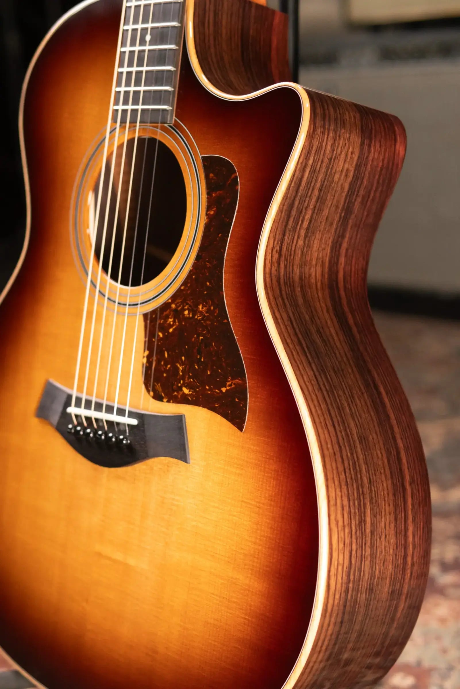 Taylor 414ce Studio Grand Auditorium Acoustic/Electric Guitar - Shaded Edge Burst Top with Gig Bag - Factory Demo