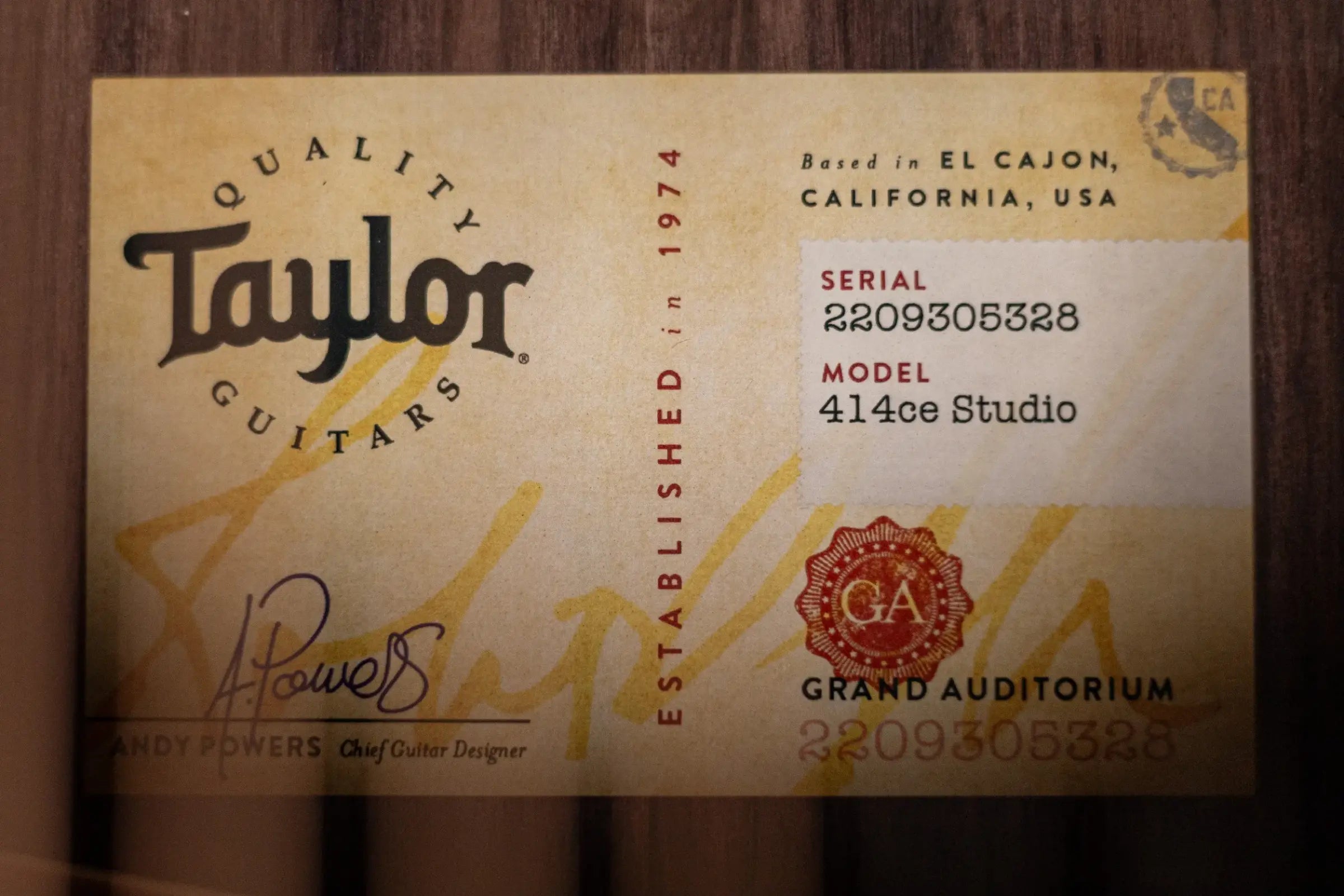 Taylor 414ce Studio Grand Auditorium Acoustic/Electric Guitar - Shaded Edge Burst with Gig Bag