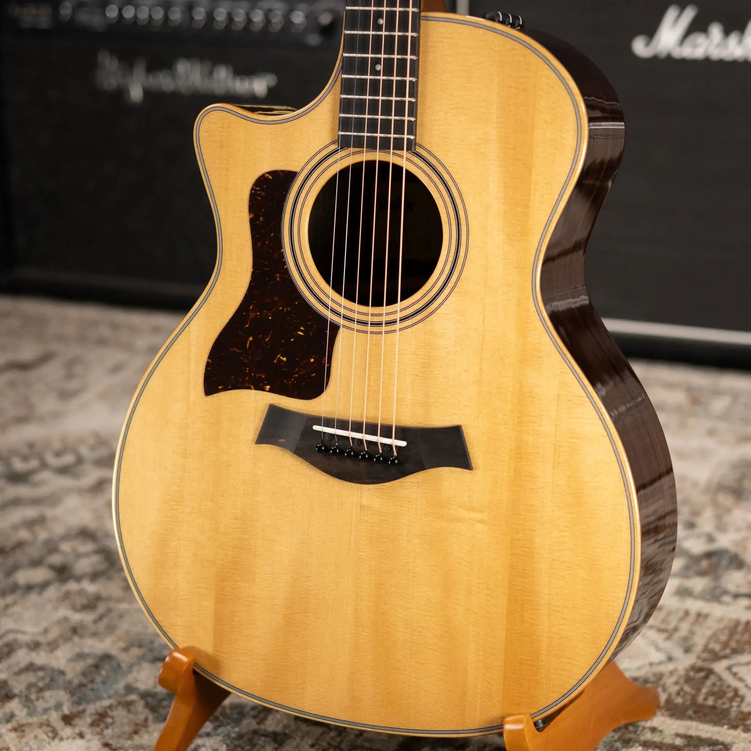 Taylor 414ce Studio Left-Handed Grand Auditorium Acoustic/Electric Guitar - Natural with Gig Bag