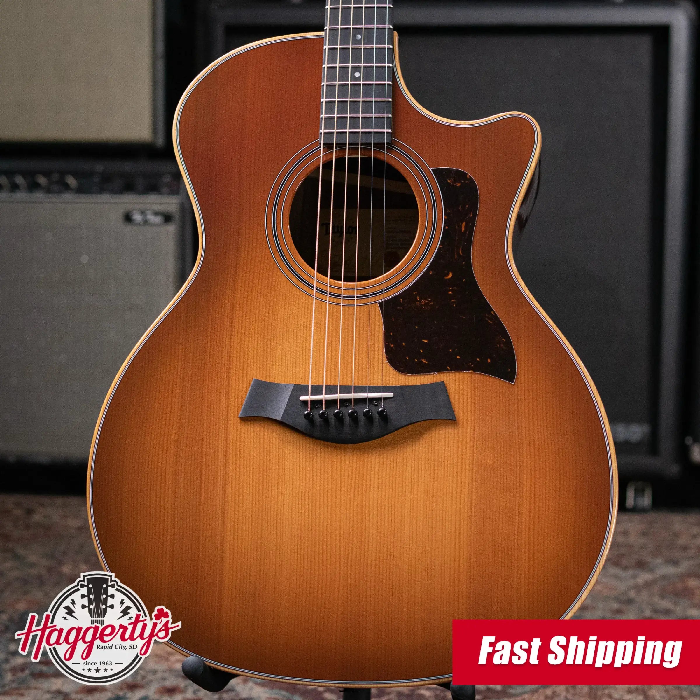 Taylor 414ce Studio Special Edition Grand Auditorium Acoustic/Electric Guitar - Honeyburst with Gig Bag