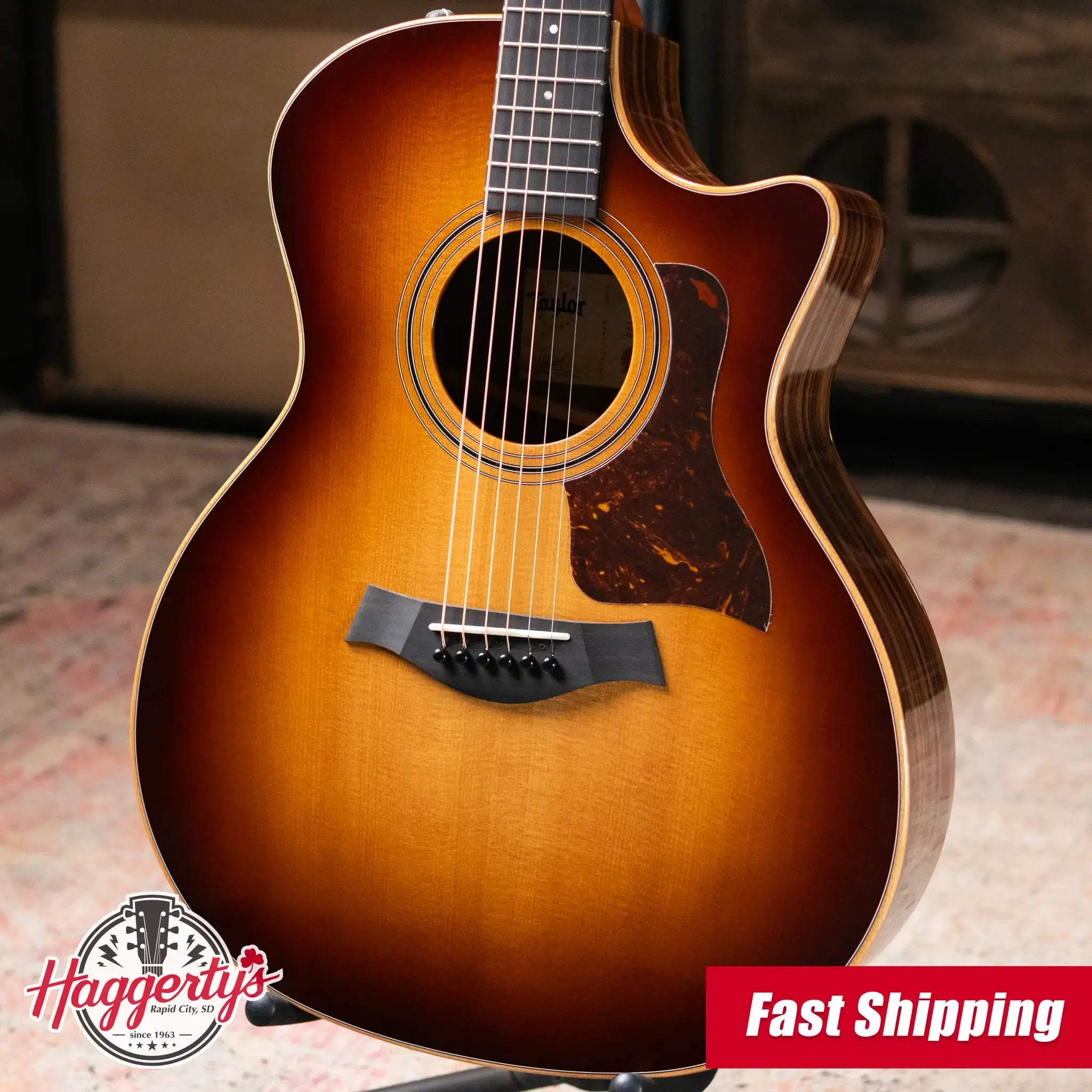 Taylor 414ce Studio Special Edition Grand Auditorium Acoustic/Electric Guitar - Shaded Edge Burst with Gig Bag