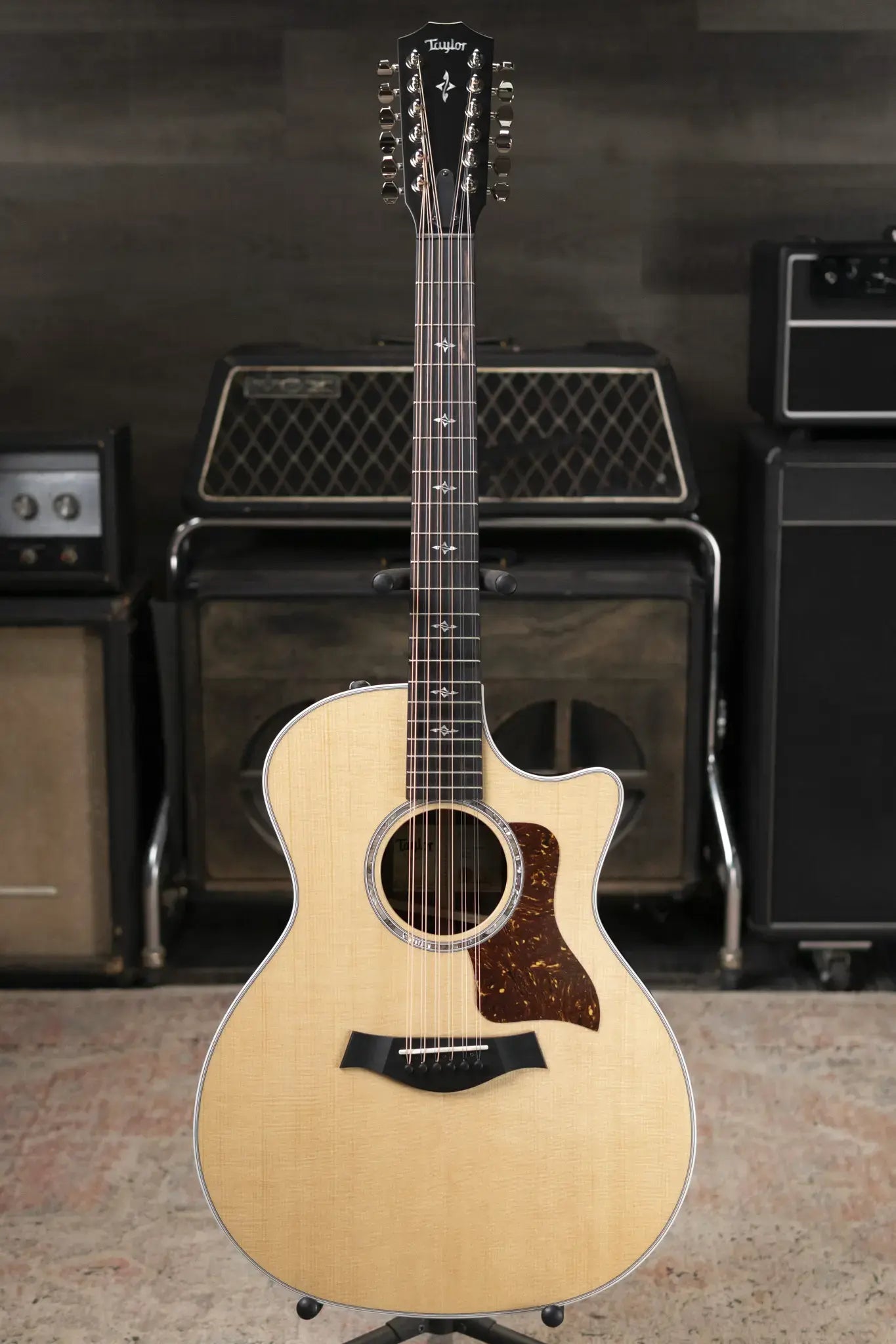 Taylor 454ce 12-String Grand Auditorium Acoustic/Electric Guitar with Hardshell Case - Floor Model