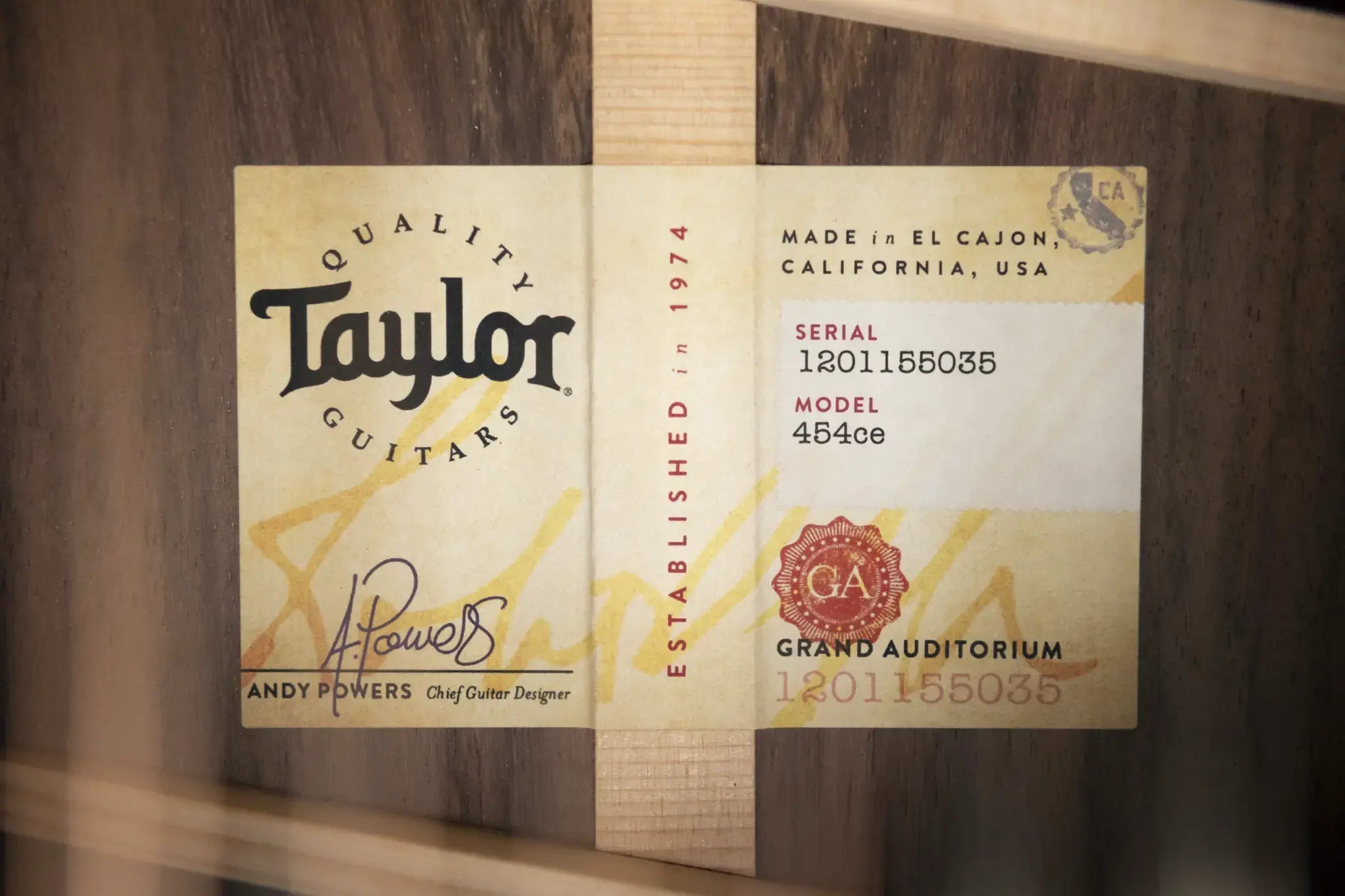 Taylor 454ce 12-String Grand Auditorium Acoustic/Electric Guitar with Hardshell Case - Floor Model